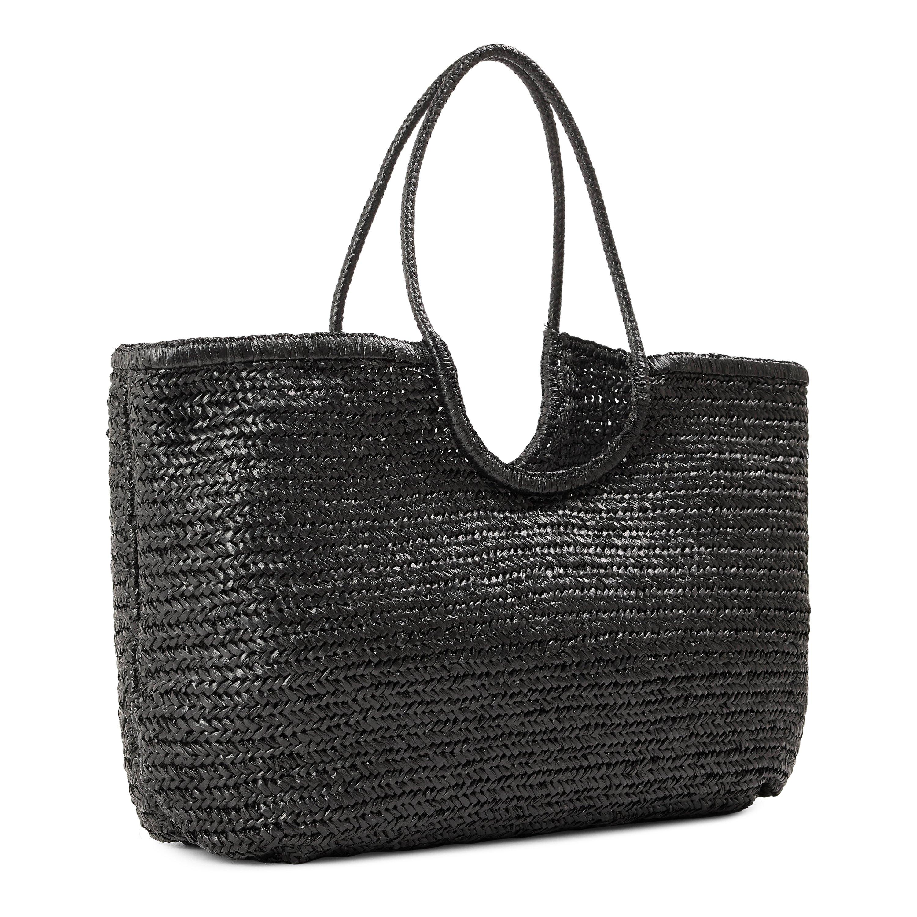 Schwarze Raffia - Tommy Hilfiger - Women's Straw Bag - 2