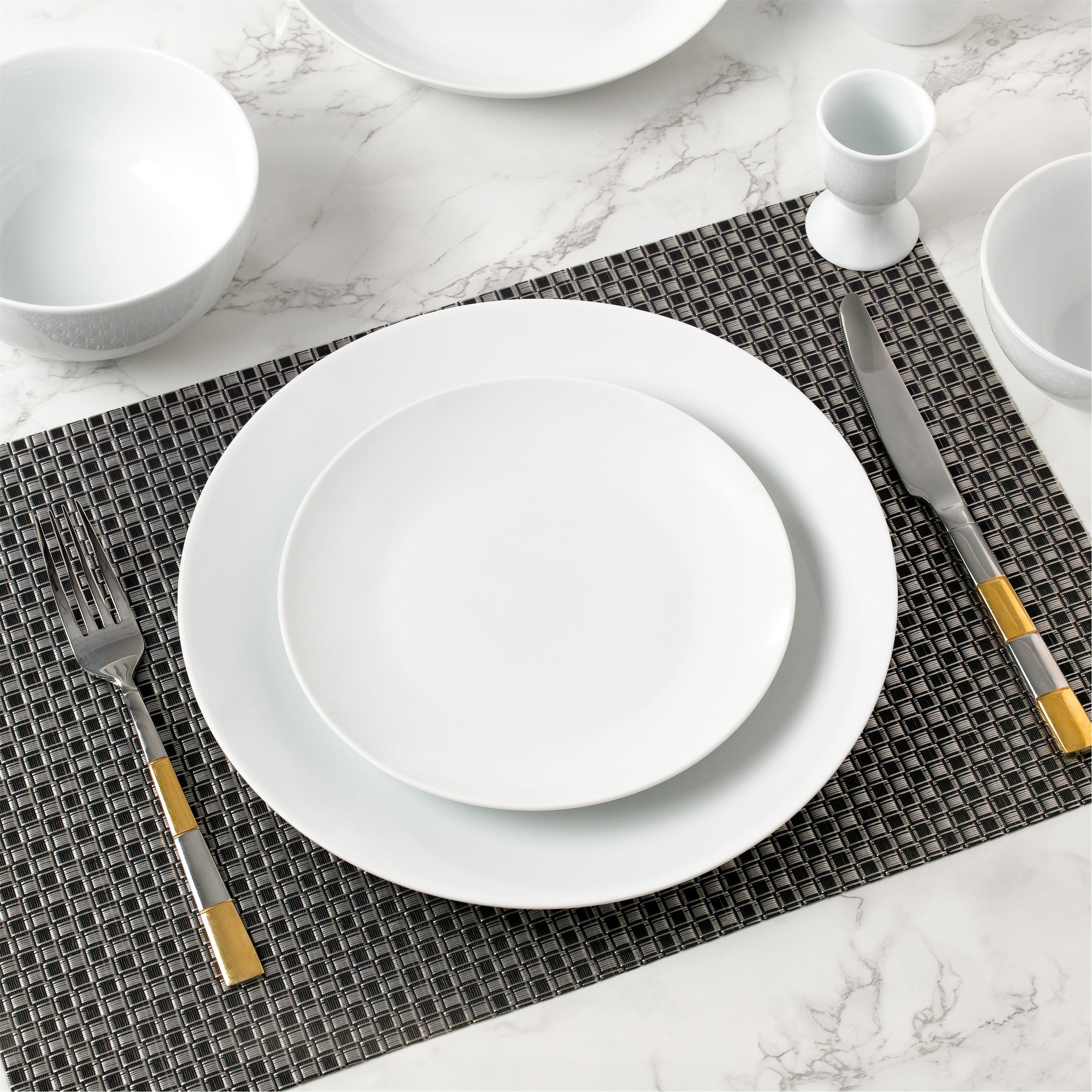 White - Waterside - 42 Piece Simply White Coupe Dinner Set - 2