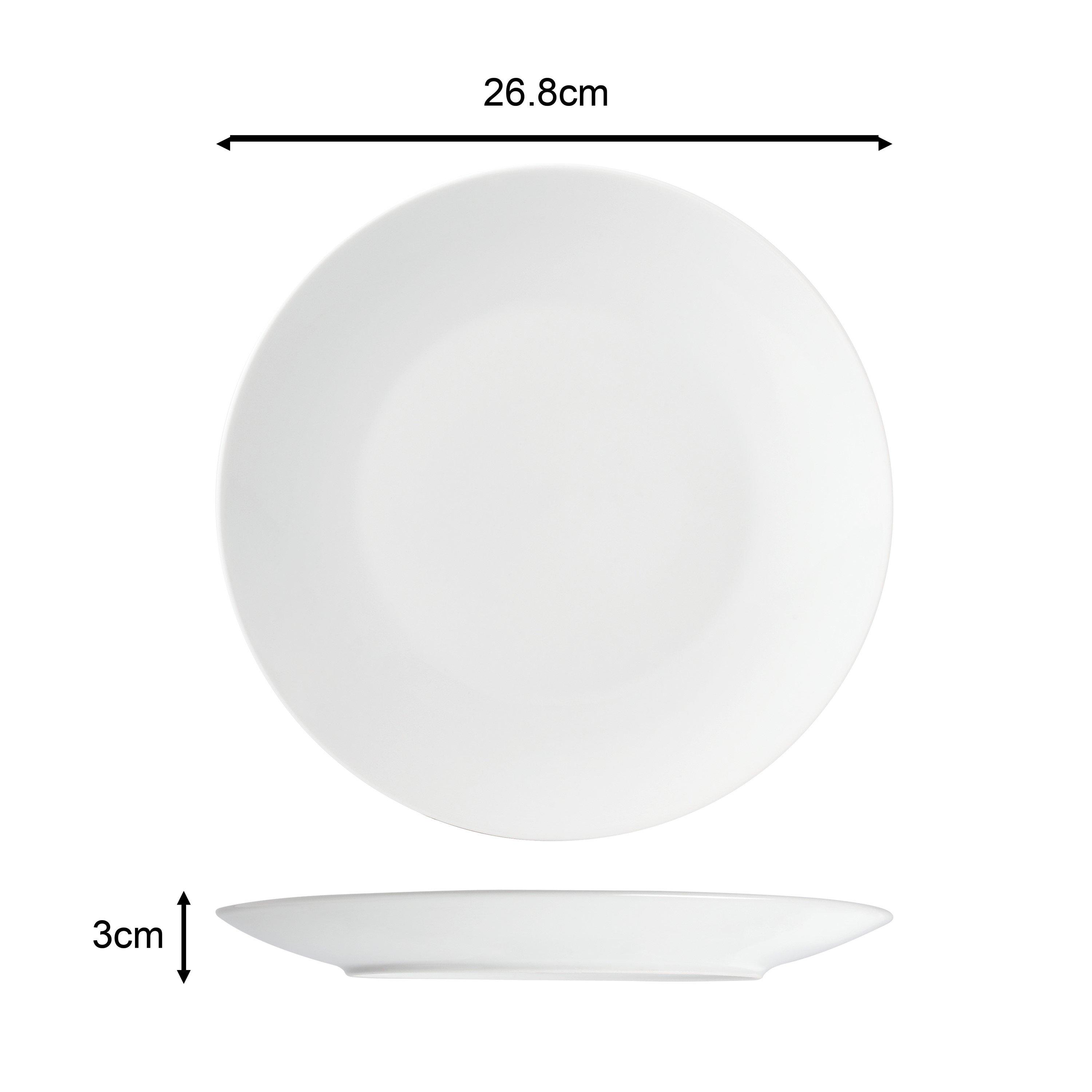 White - Waterside - 42 Piece Simply White Coupe Dinner Set - 3