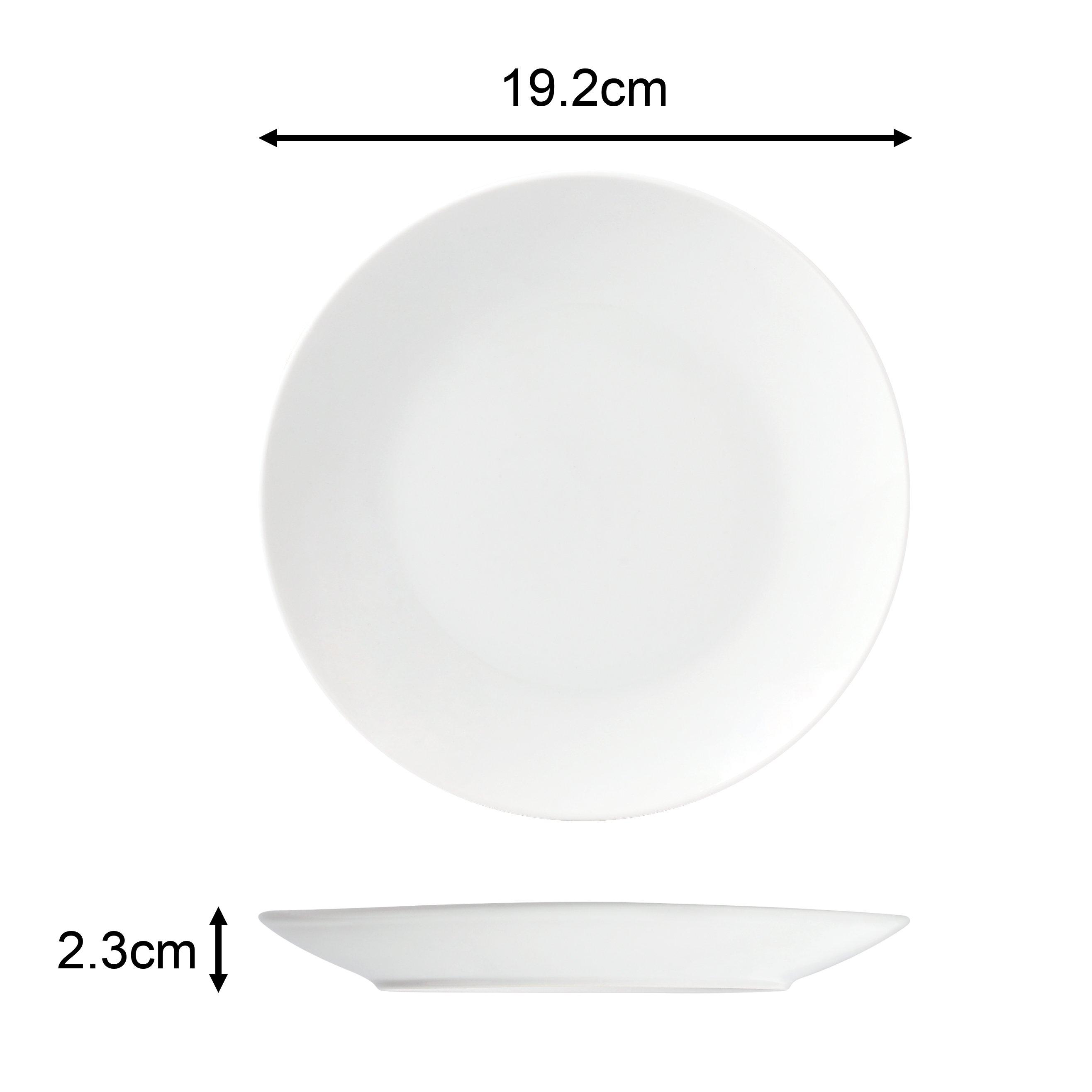 White - Waterside - 42 Piece Simply White Coupe Dinner Set - 4