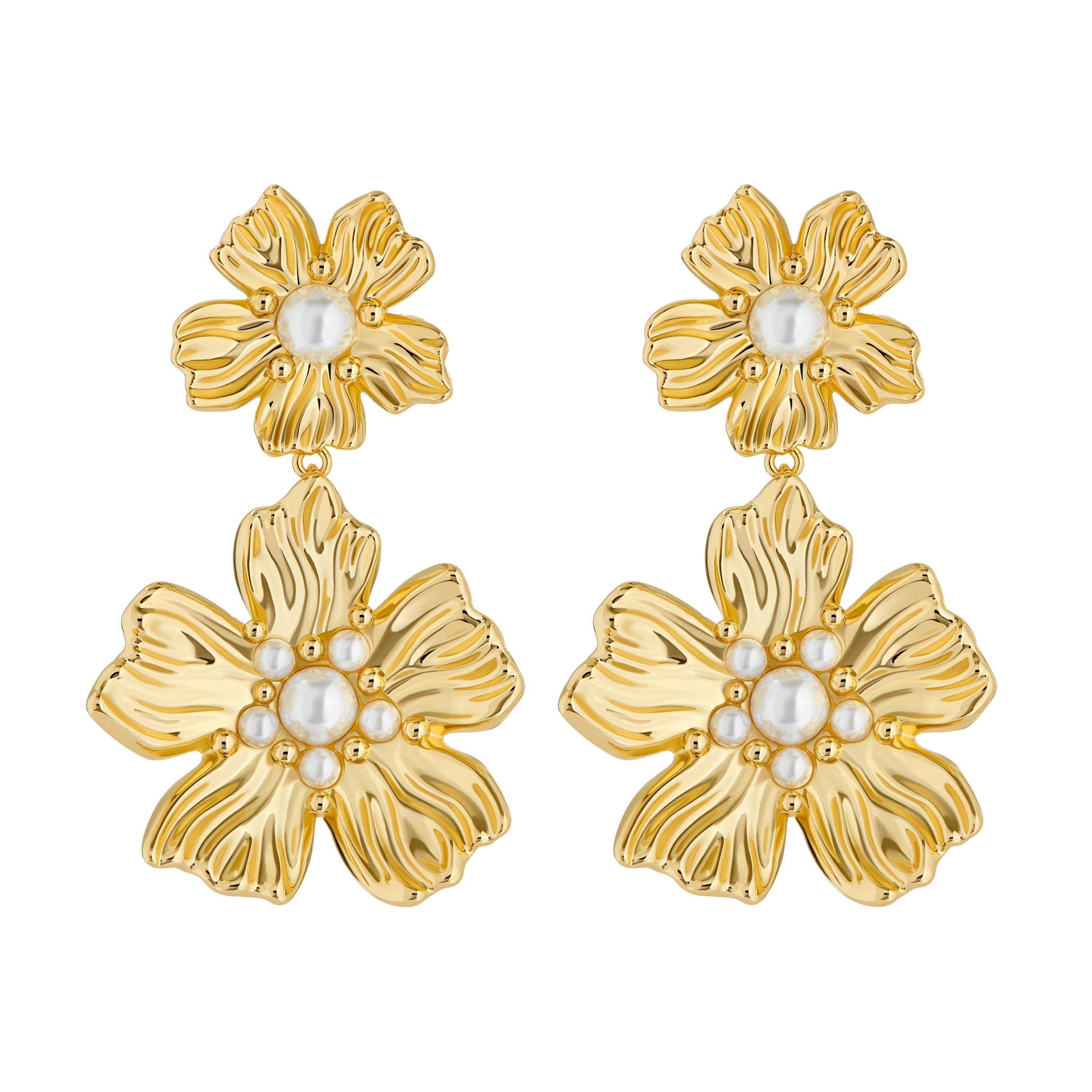 Gold/Pearl - Ted Baker - Women's Petar Drop Earrings - 1