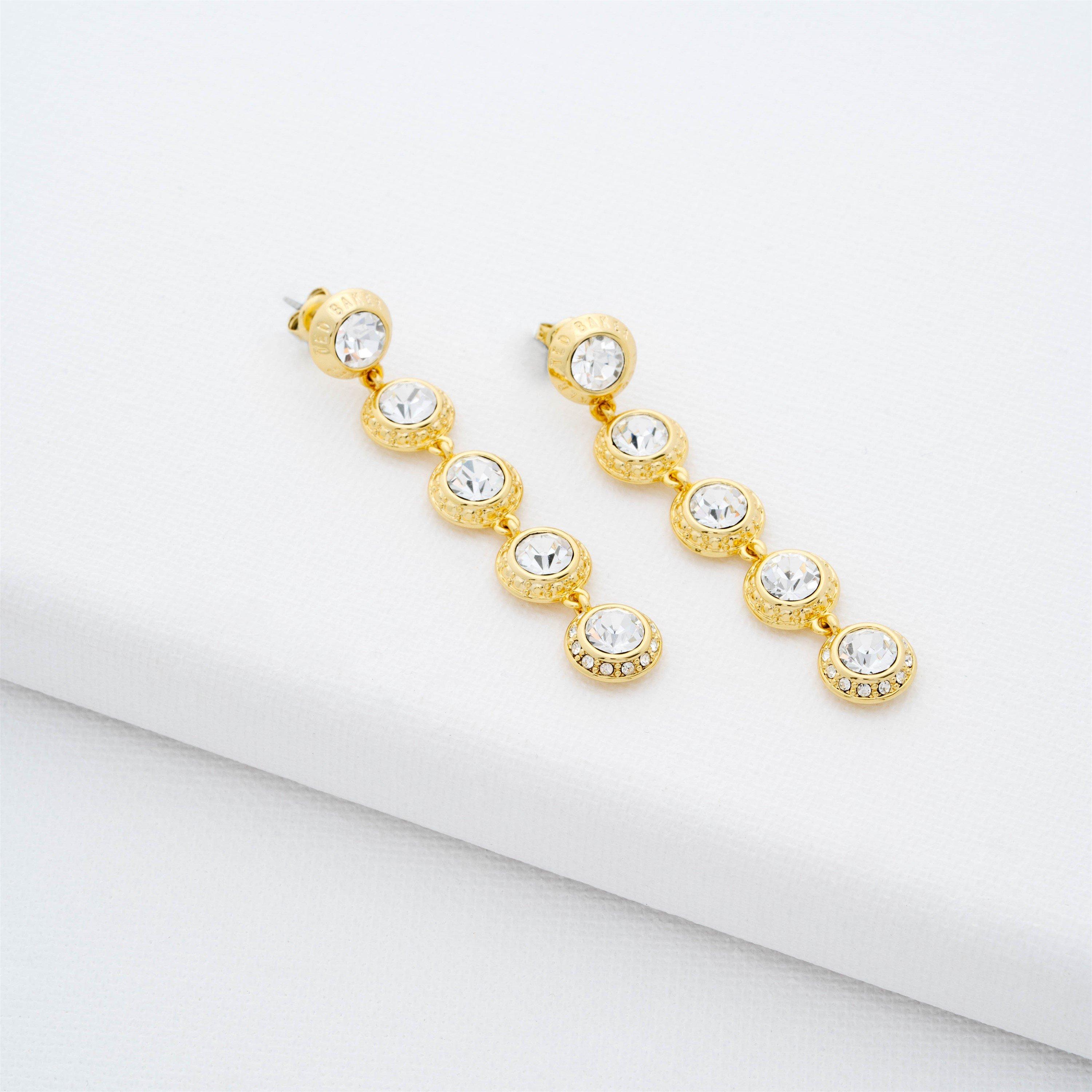 Gold/Crystal - Ted Baker - Women's Sorella Drop Earrings - 6