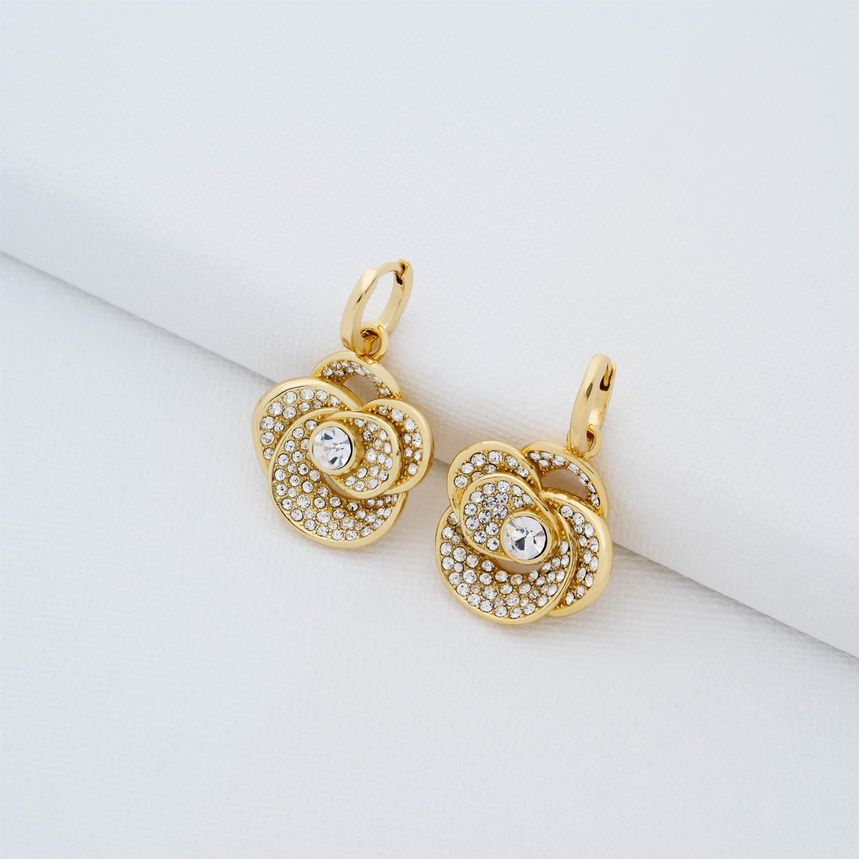 Gold/Crystal - Ted Baker - Women's Huggie Earrings - 4