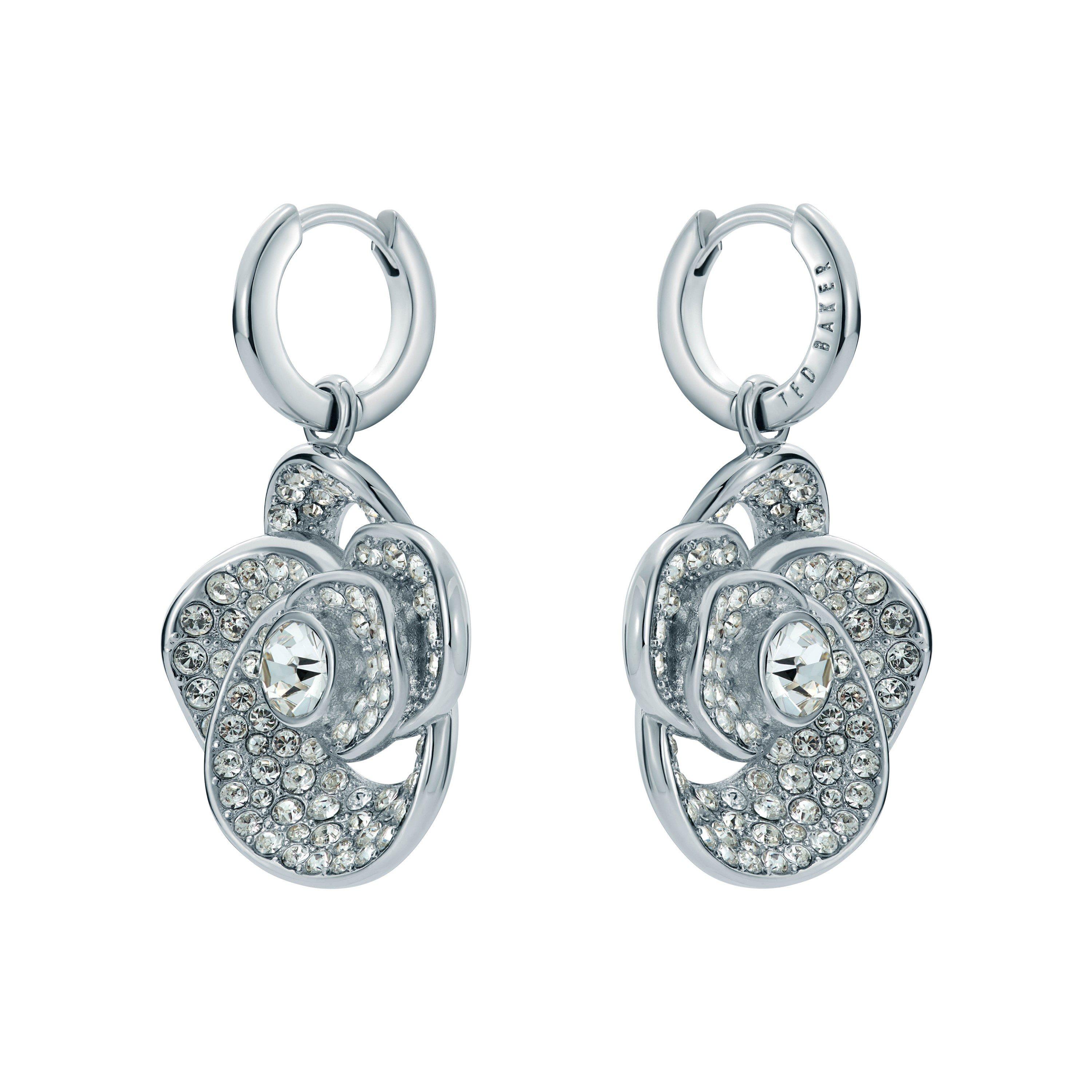 Silver/Crystal - Ted Baker - Women's Huggie Earrings - 2