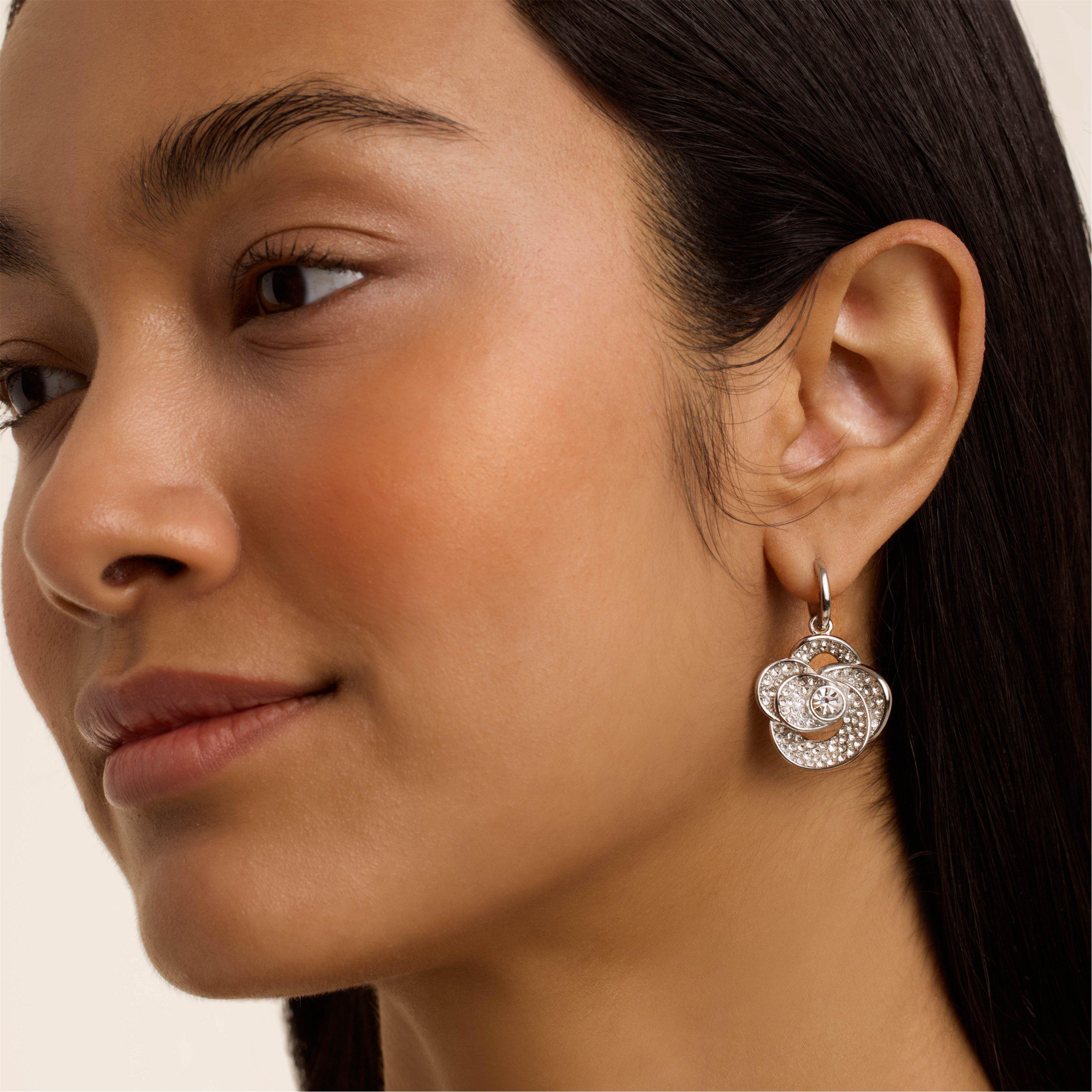 Silver/Crystal - Ted Baker - Women's Huggie Earrings - 3