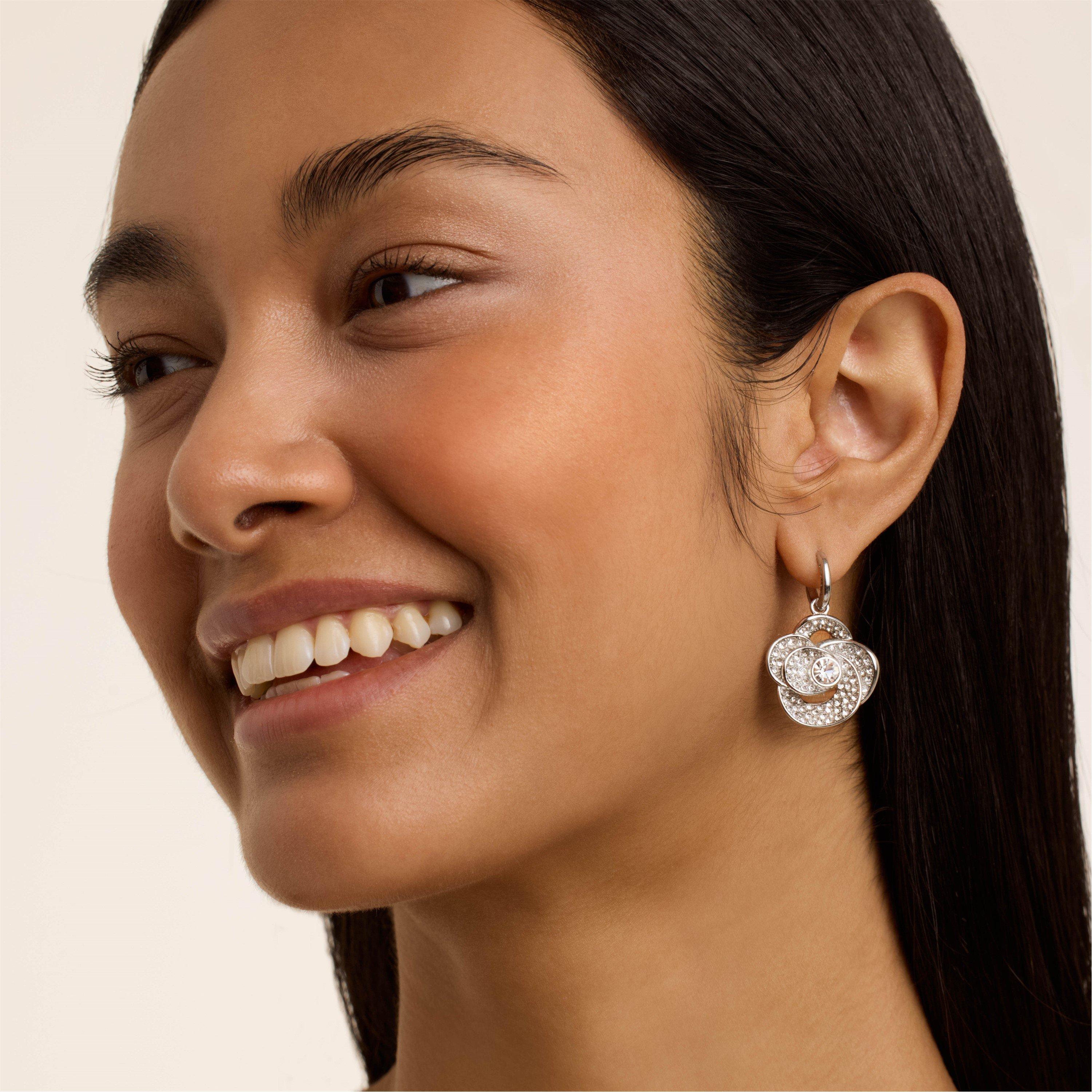 Silver/Crystal - Ted Baker - Women's Huggie Earrings - 4