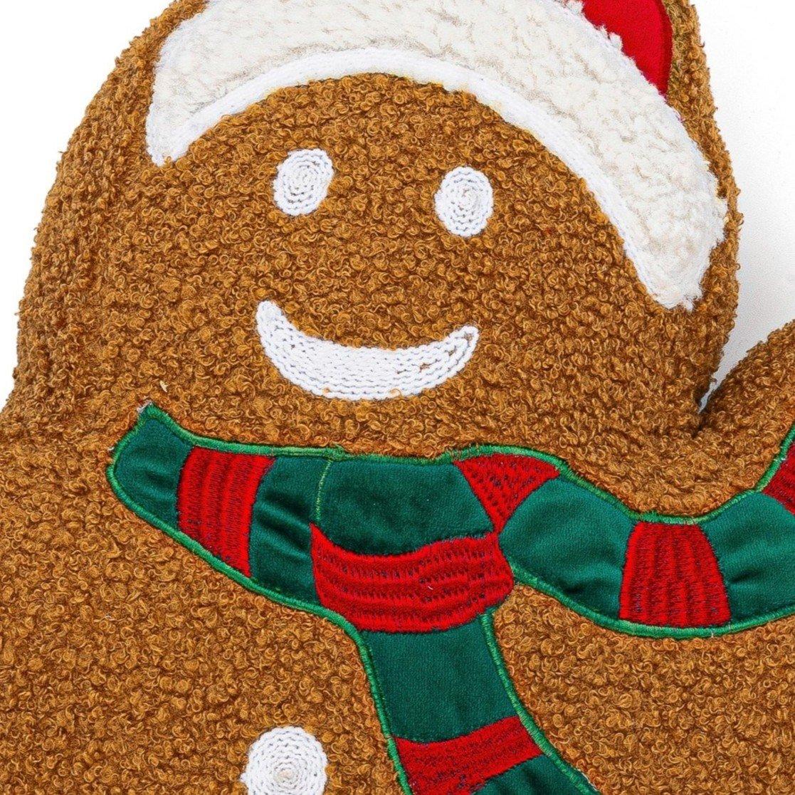 Multicolour - Alan Symonds - Cute Christmas Gingerbread Man Cushion - 2