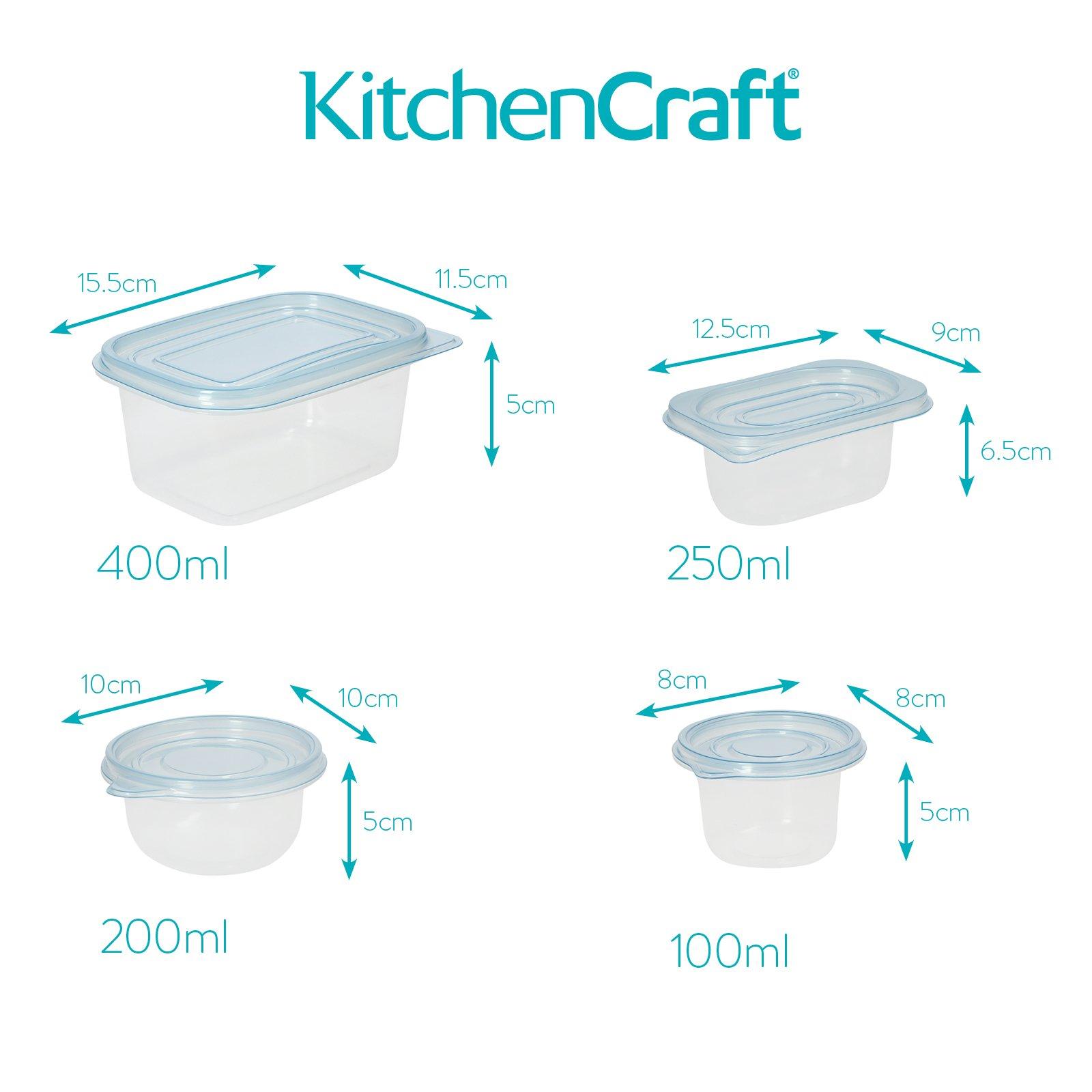 White - KitchenCraft - KitchenCraft 23-Piece Plastic Meal Prep Container - 2