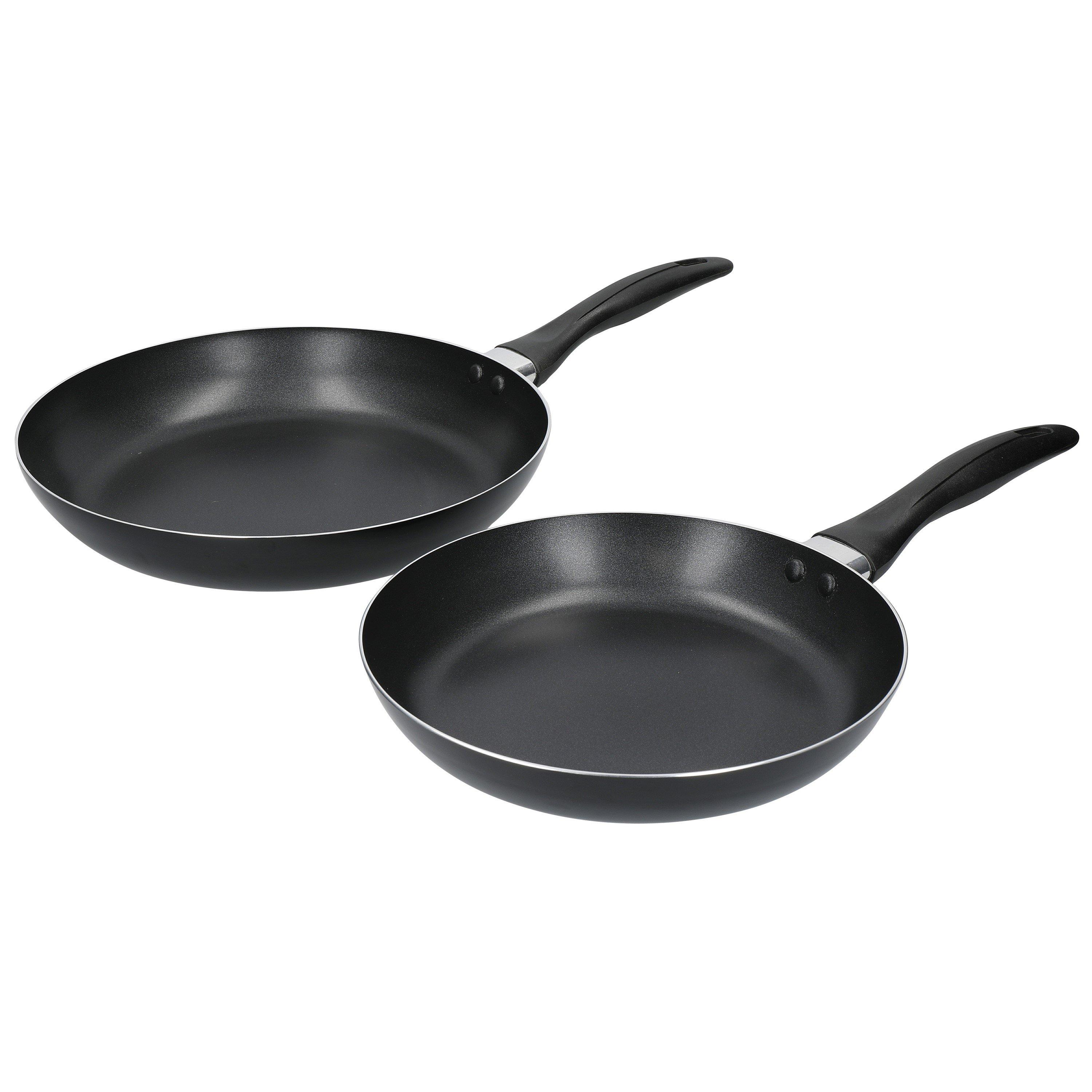Black - KitchenCraft - Non-Stick Aluminium Frying Pan Set 24cm and 28cm - 1