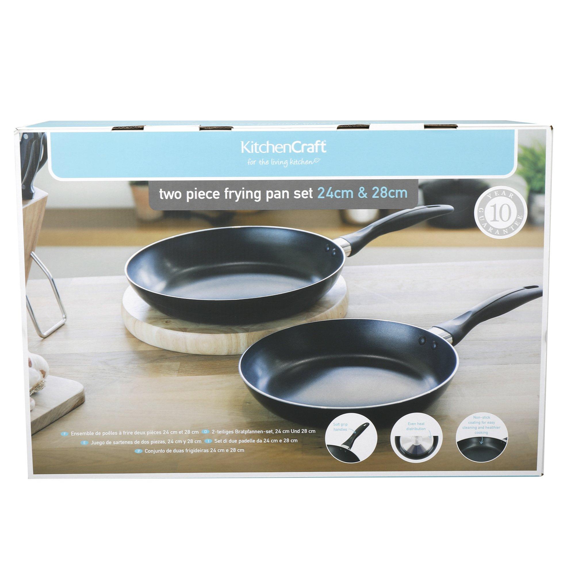 Black - KitchenCraft - KitchenCraft Non-Stick Aluminium Frying Pan Set - 3