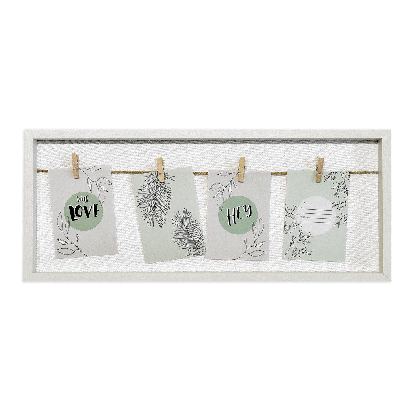 Collage Frame with Clothesline and 4 Clips
