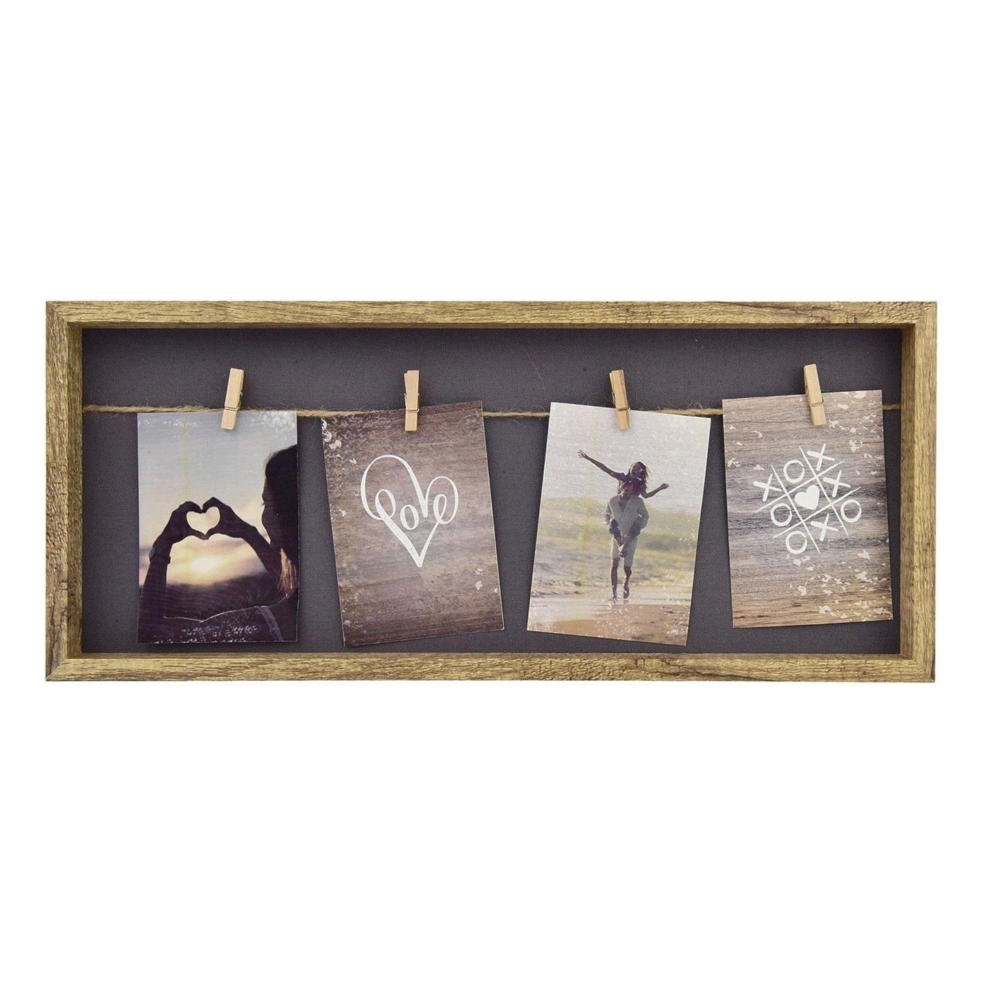 Natural - nielsen - Collage Frame with Clothesline and 4 Clips - 1