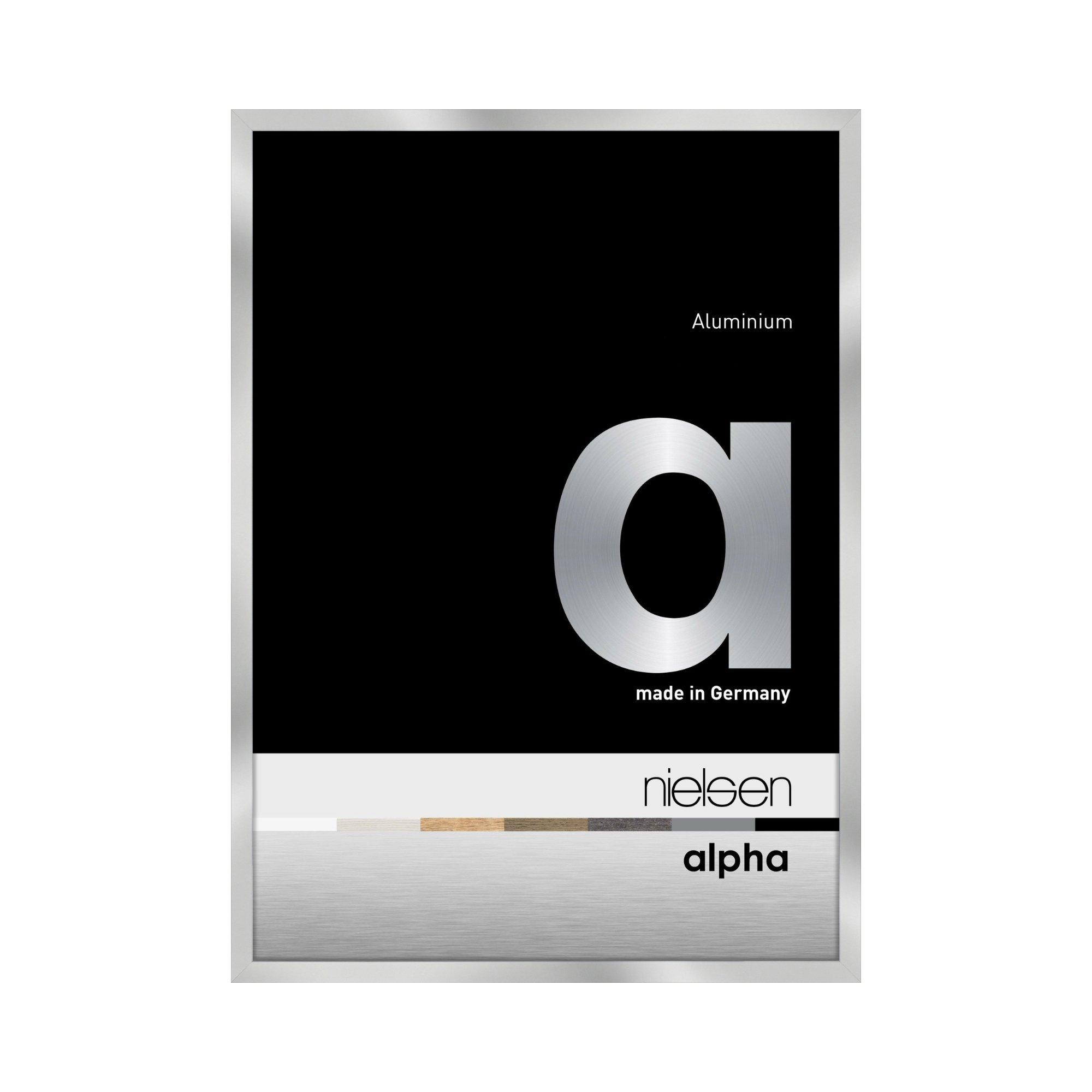 Nielsen  Alpha Aluminium Picture Frame With Glass Front - Silver - 40 x 50cm