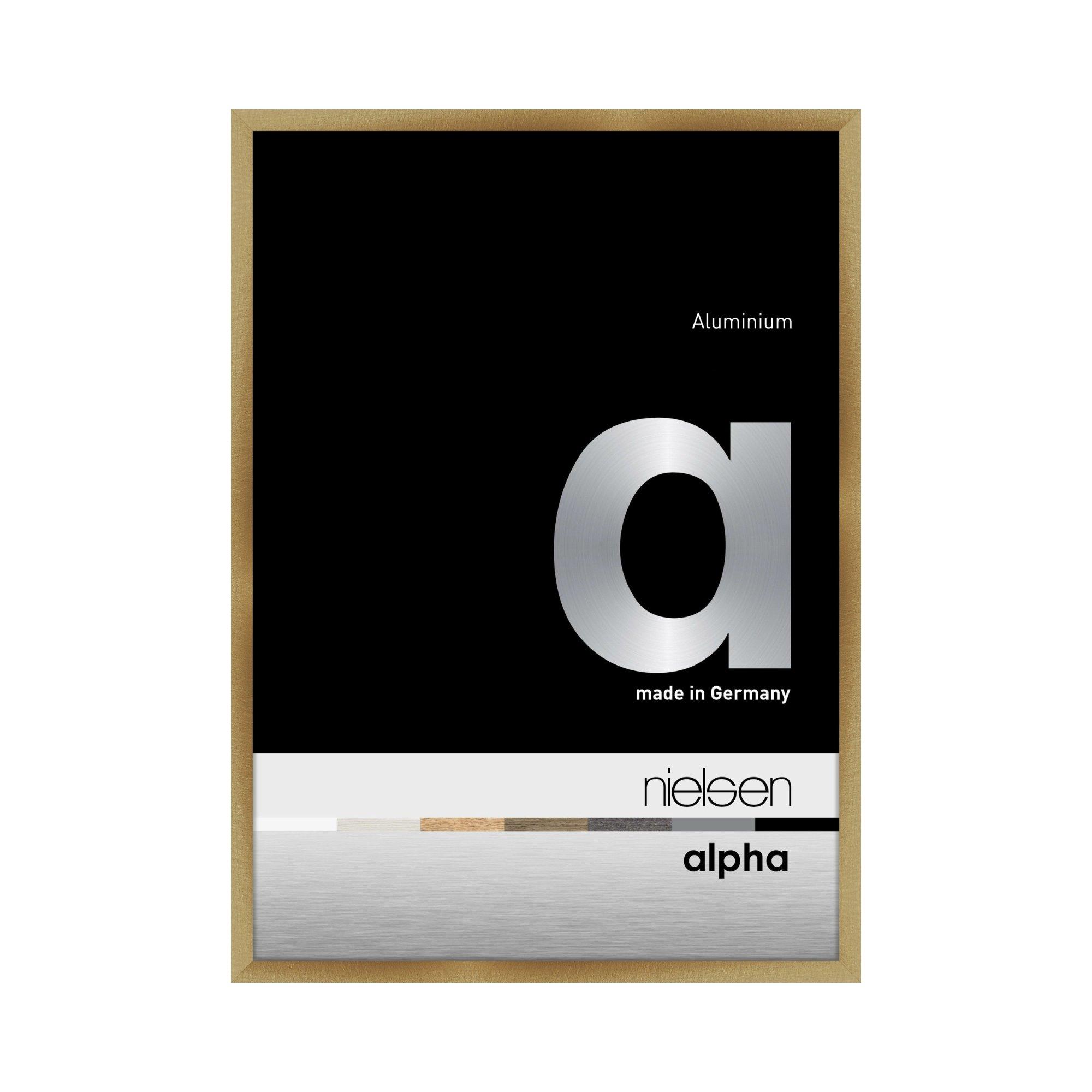 Nielsen  Alpha Aluminium Picture Frame With Glass Front - Brushed Amber - 40 x 50cm