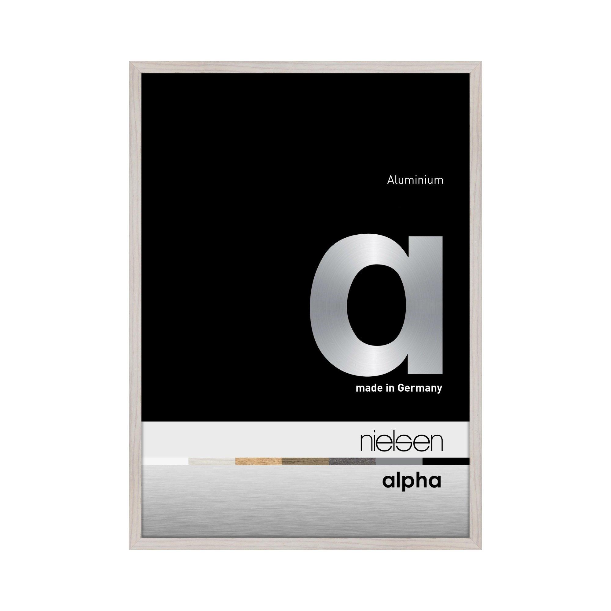 Nielsen  Alpha Aluminium Picture Frame With Glass Front - Oak White - 40 x 50cm