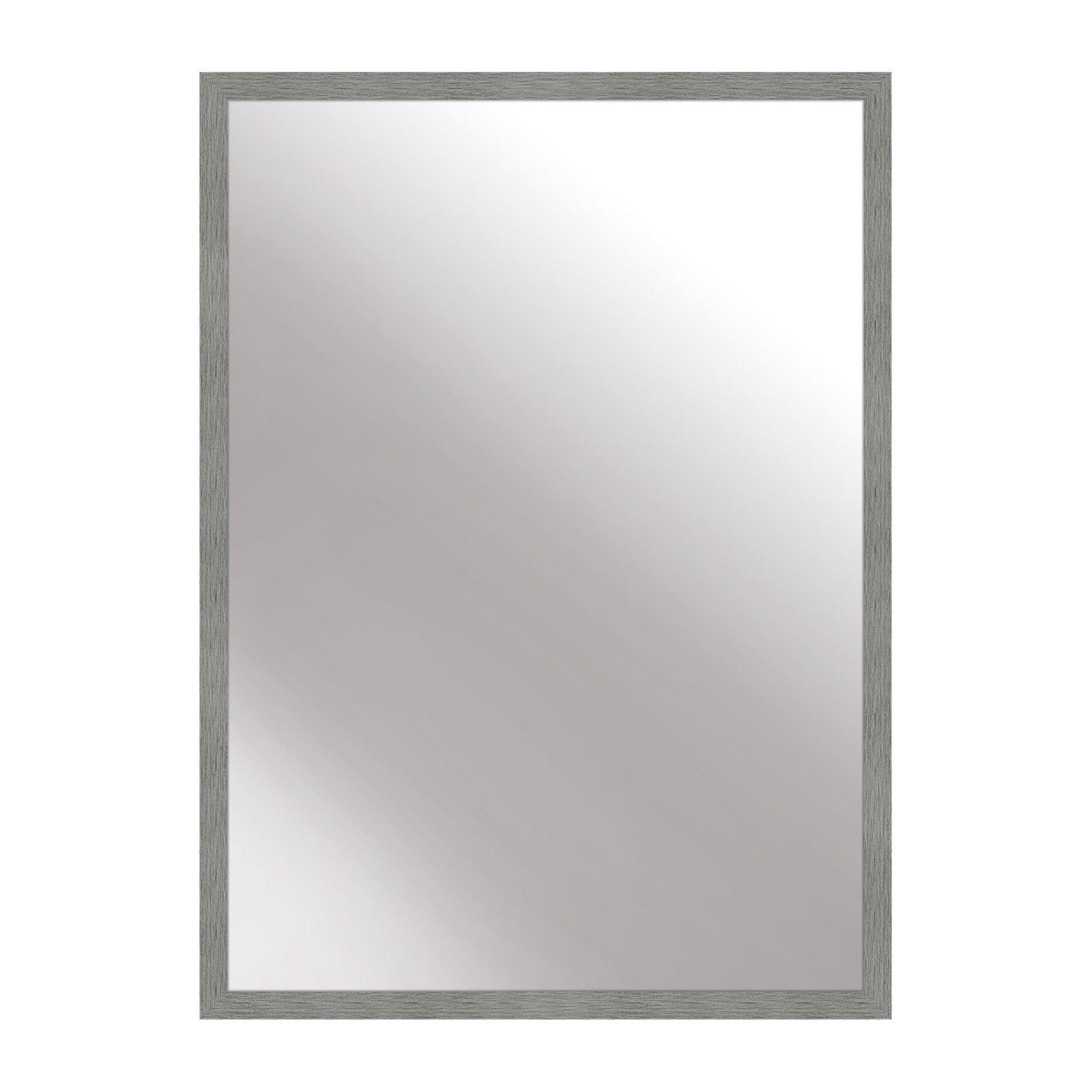 Nielsen  Star Rectangular Wall Mirror With Hanging Set - Brushed Grey - 50 x 150cm