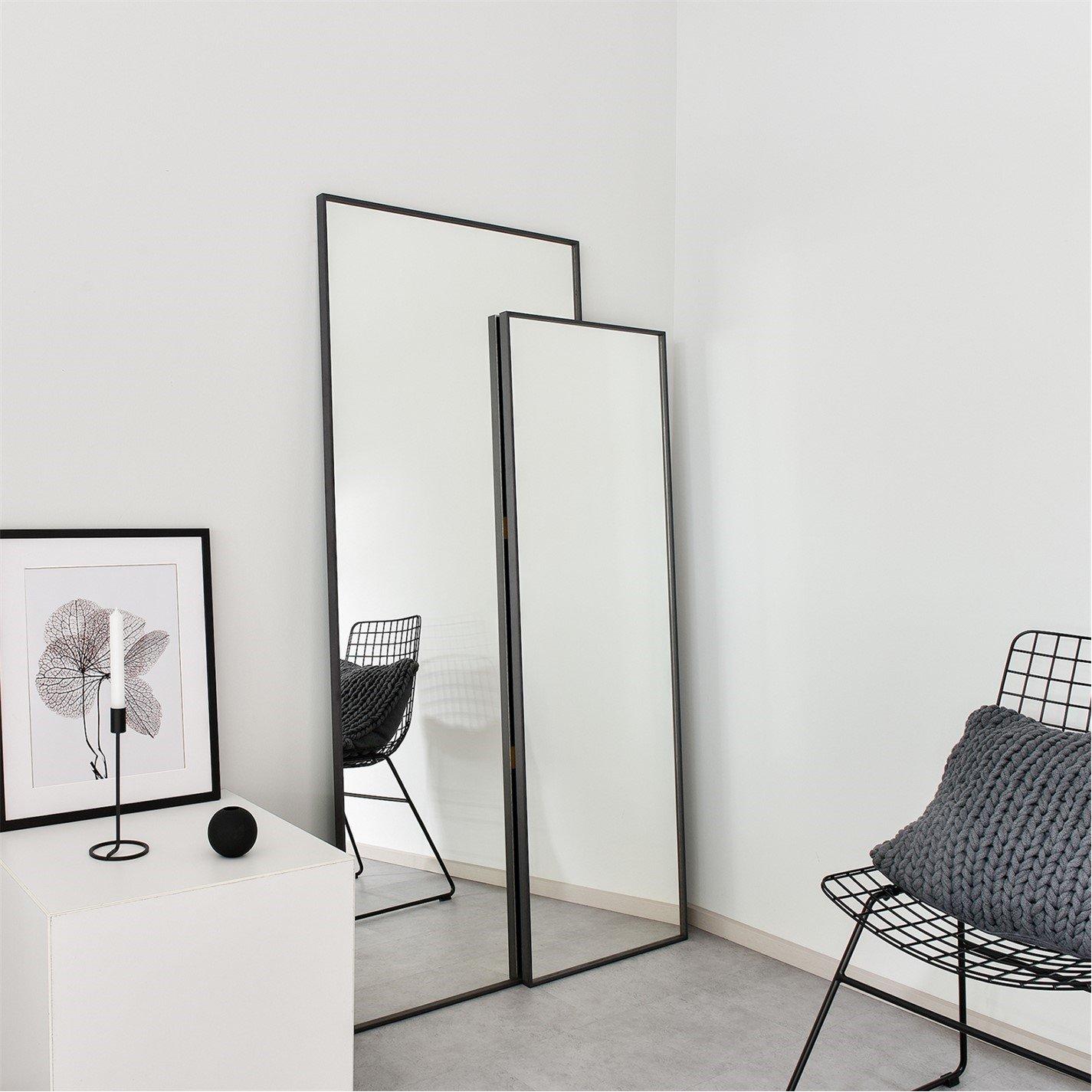 Black Oak - nielsen - Alpha Aluminium Wall Mirror with Hanging Set - 1