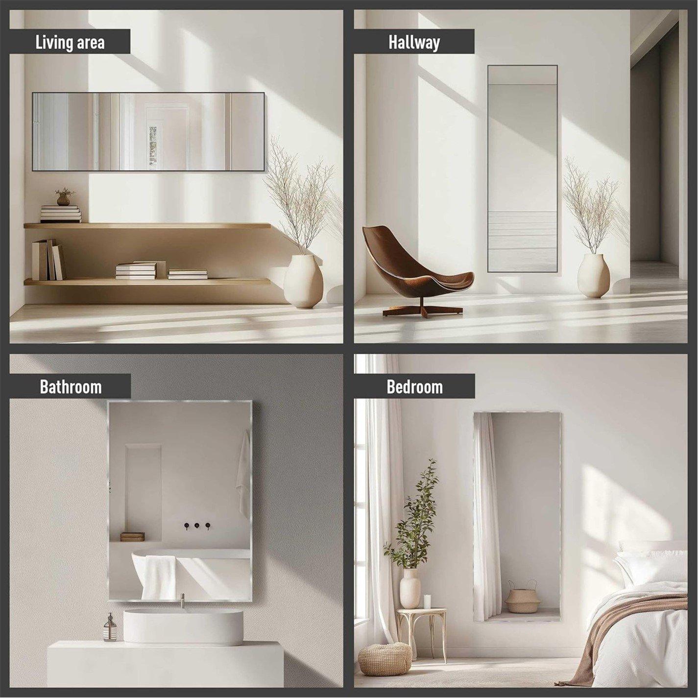 Black Oak - nielsen - Alpha Aluminium Wall Mirror with Hanging Set - 4