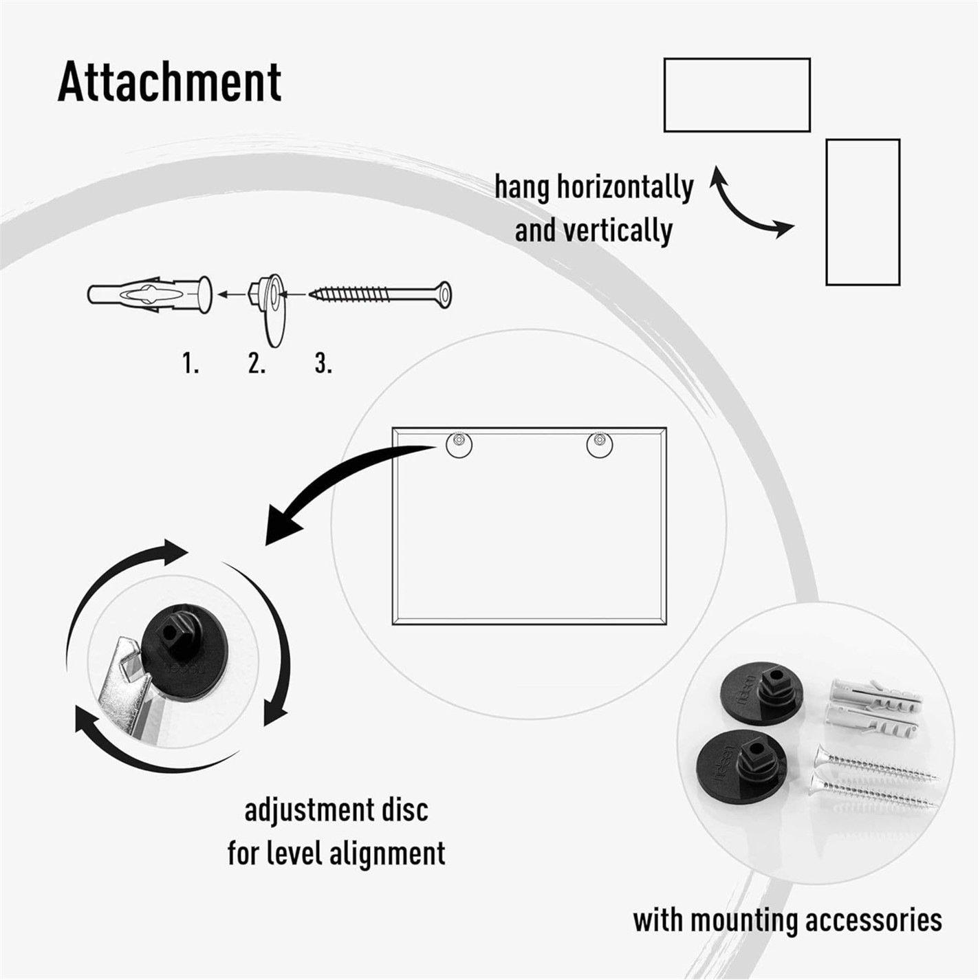 Black Oak - nielsen - Alpha Aluminium Wall Mirror with Hanging Set - 6