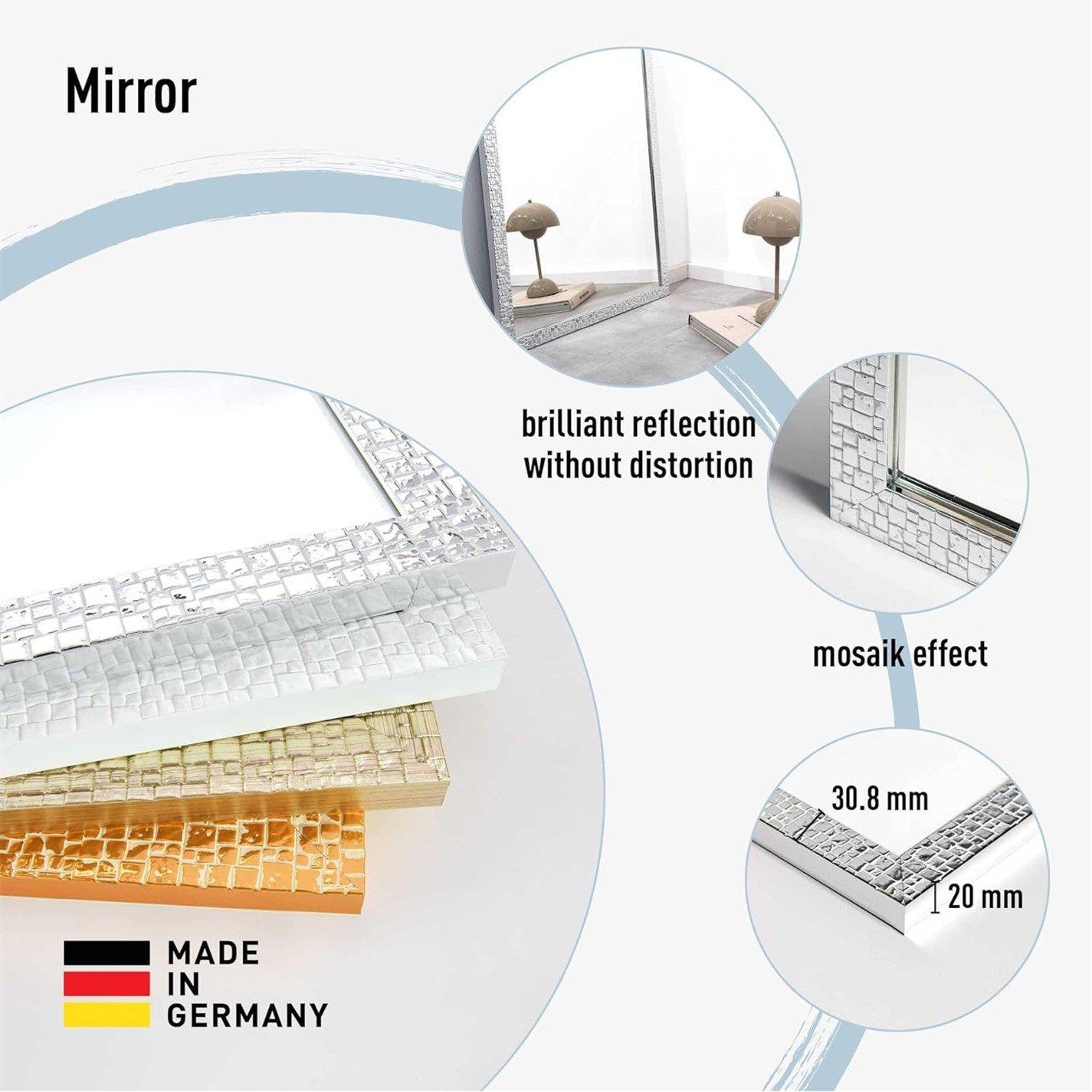 White - nielsen - Florentina Mosaic Wall Mirror with Hanging Set - 4