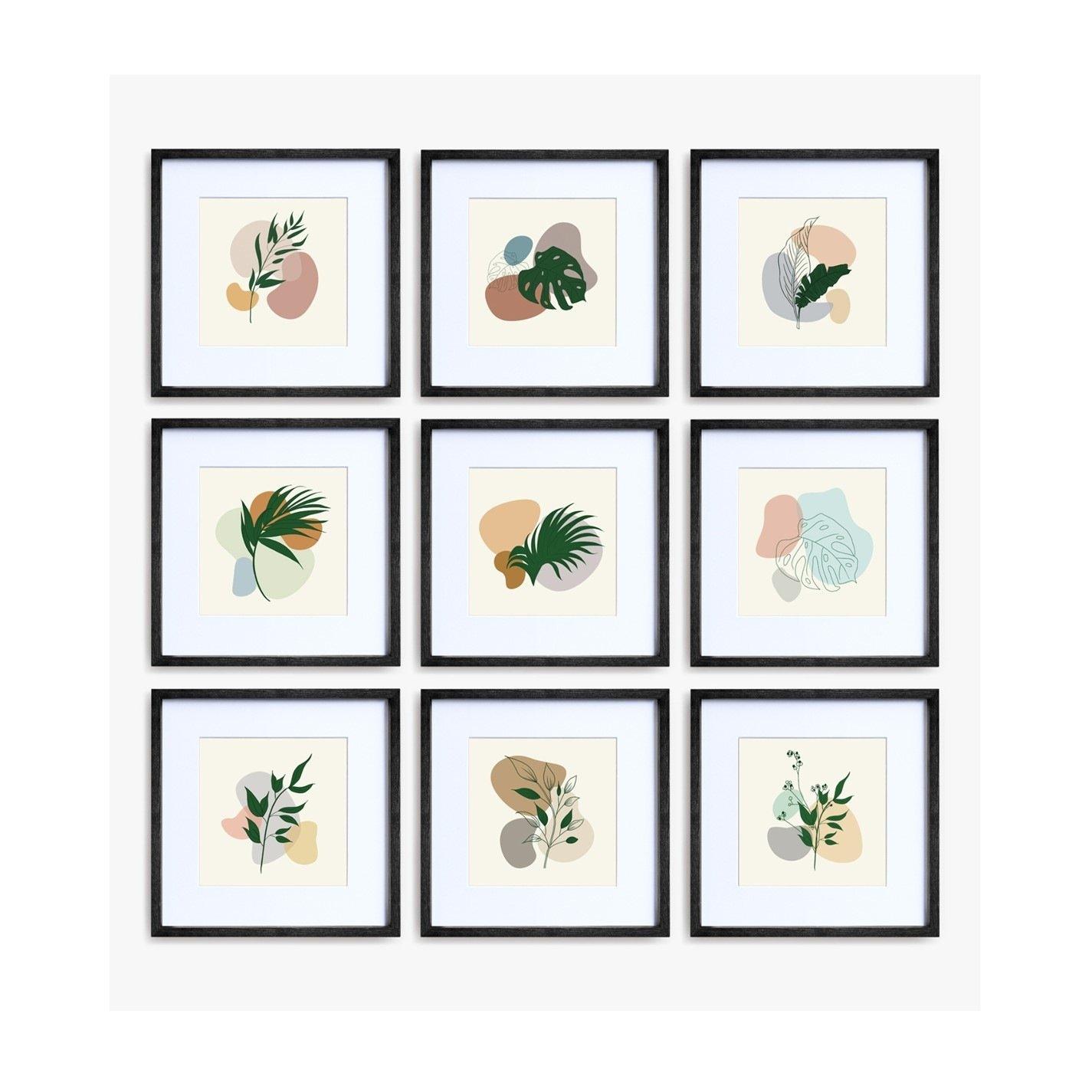 Nielsen  Gallery Wall Picture Frame Set 9 Piece - Black - 30 x 30cm