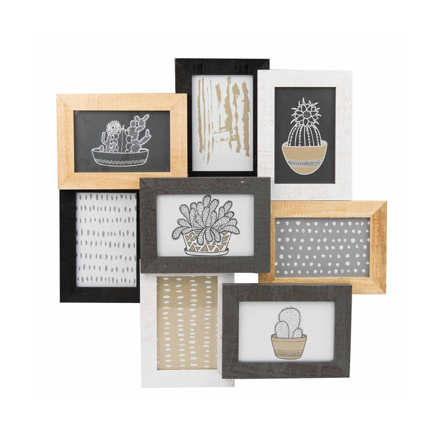 Nielsen  3D Wooden Collage Frame For 8 Photos - Natural - 10x15cm