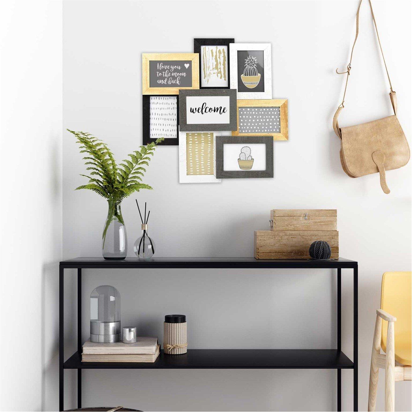 Natural - nielsen - 3D Wooden Collage Frame for 8 photos - 2