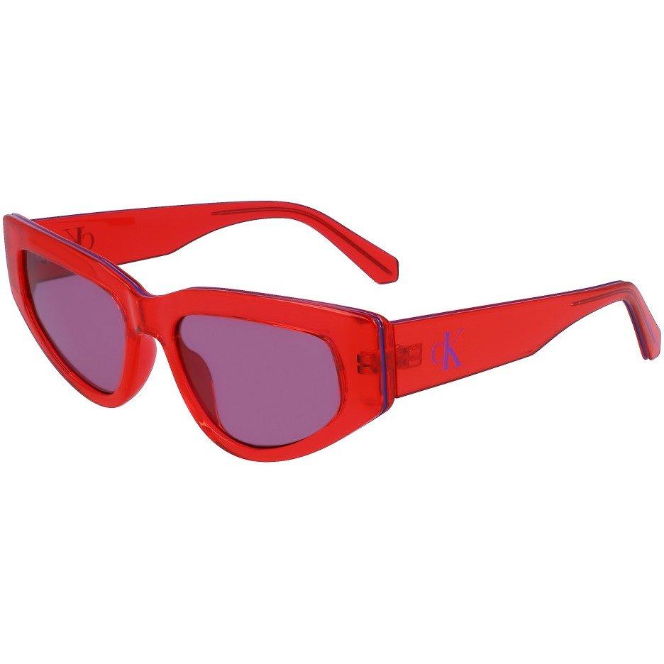 Red - Calvin Klein Jeans - Women's Angular UV Protection Cat Eye Sunglasses - 2