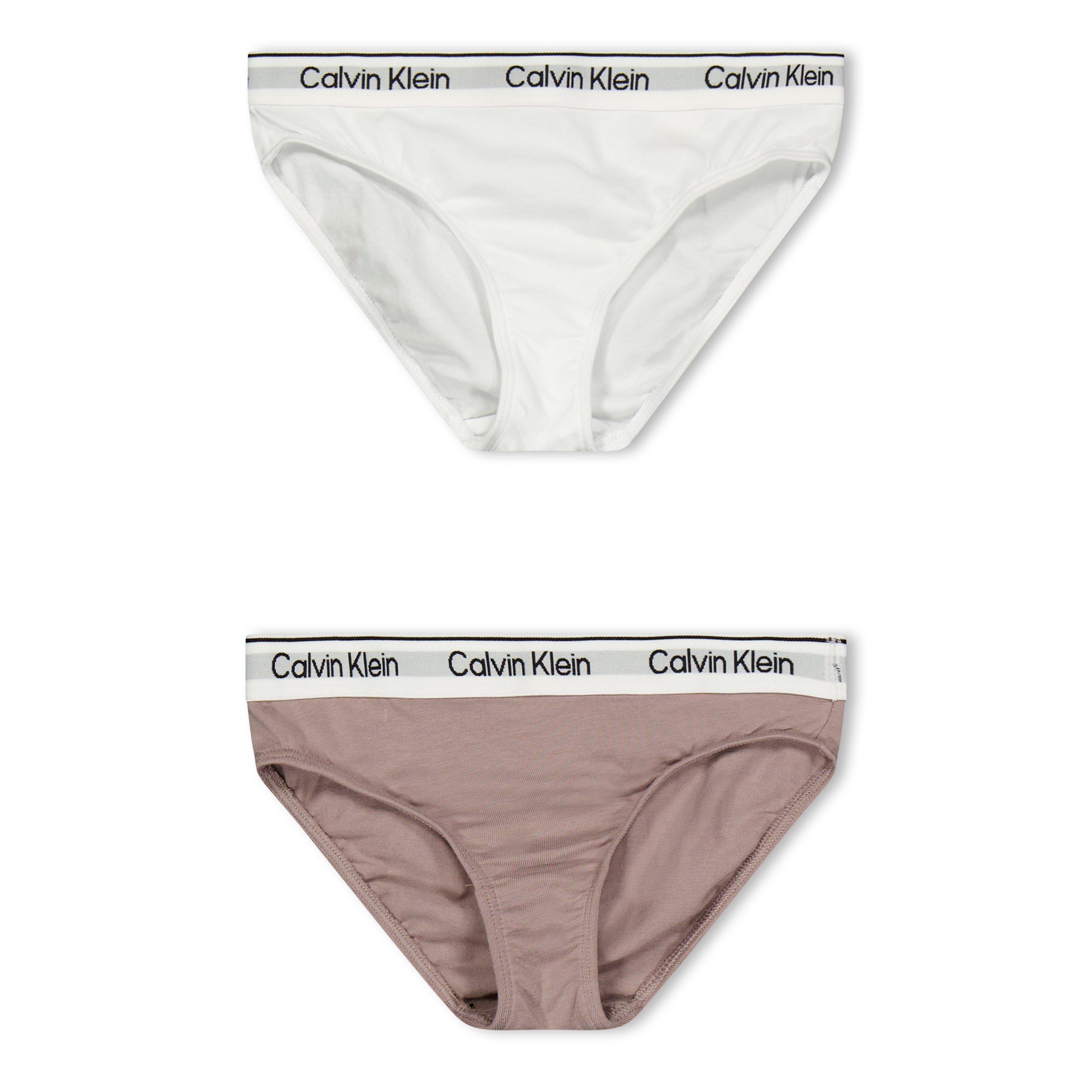 Calvin Klein Kids' Bikini Briefs - White/Dust 0WS