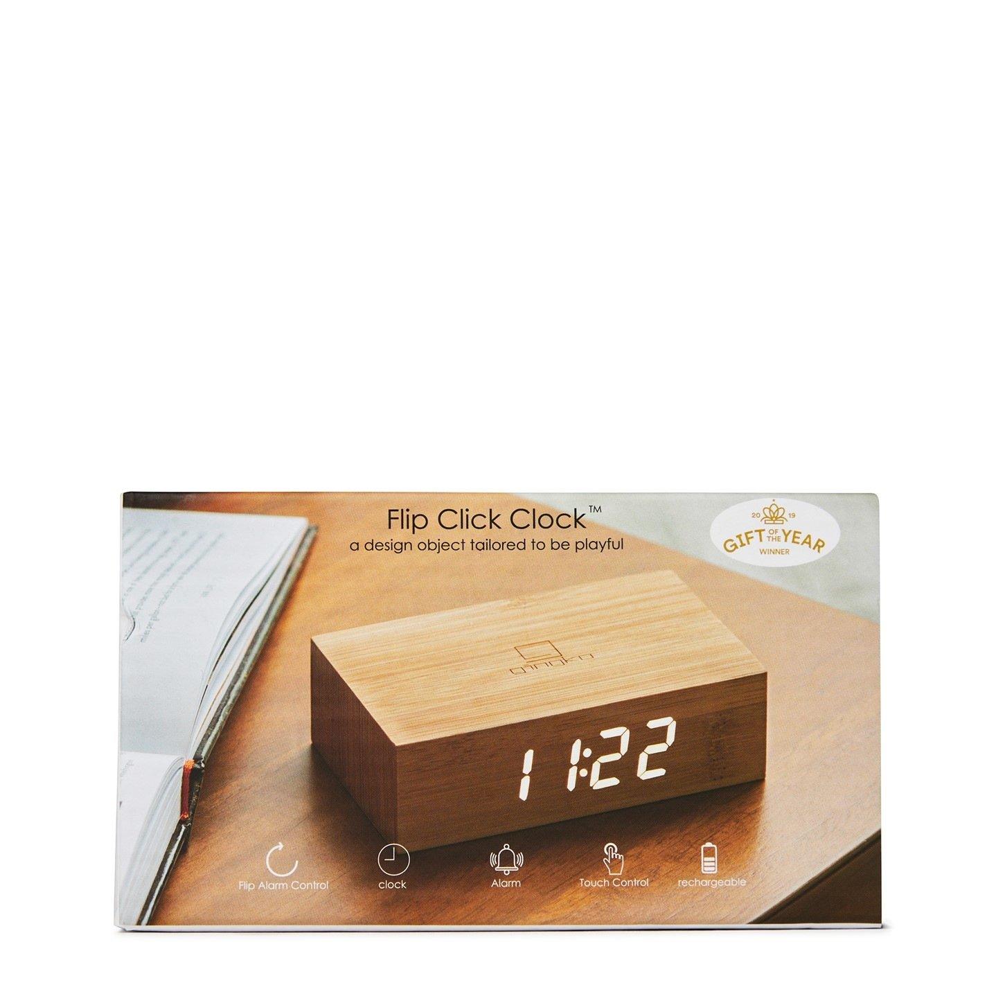 Brown - Gingko - Flip Click Clock - 1