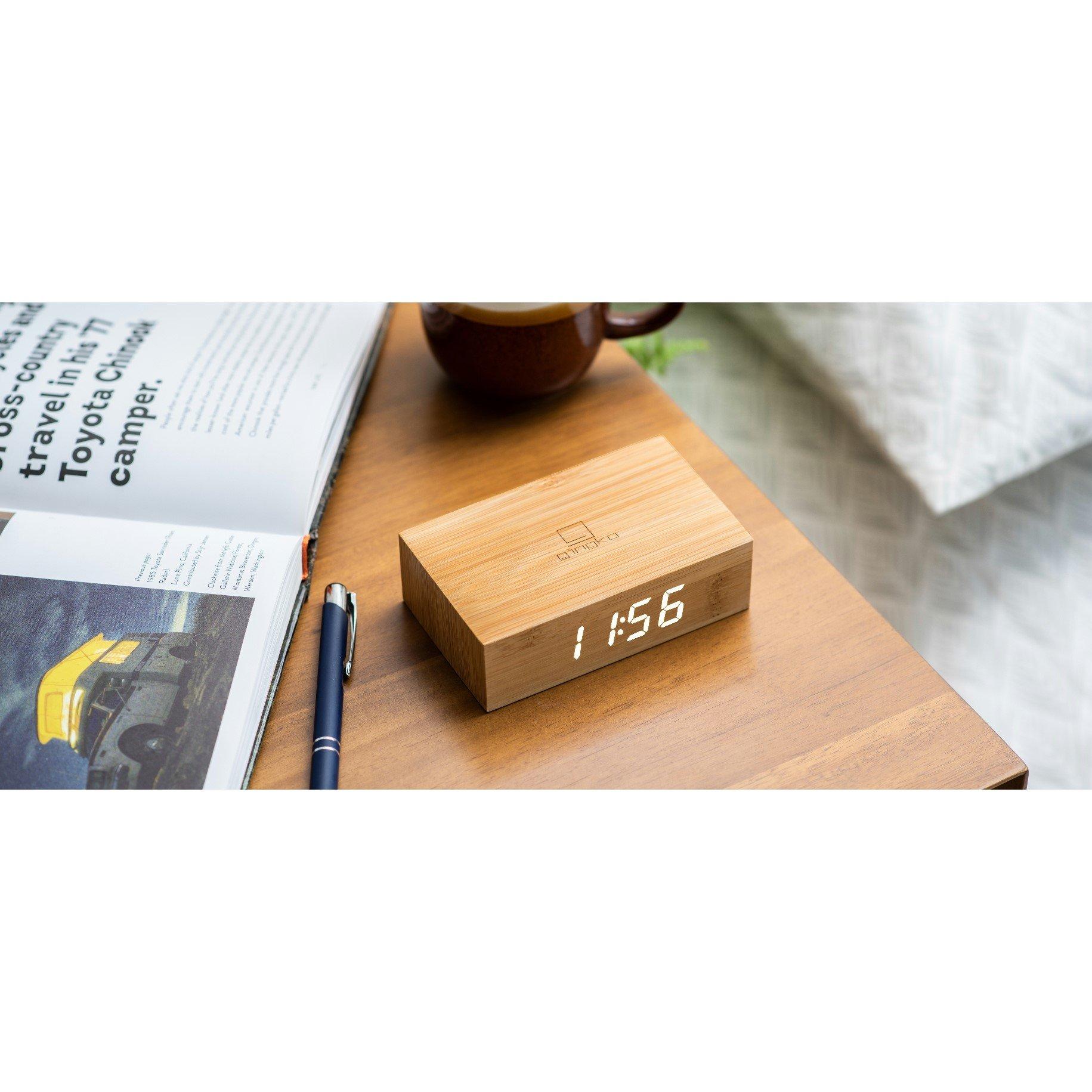 Brown - Gingko - Flip Click Clock - 2