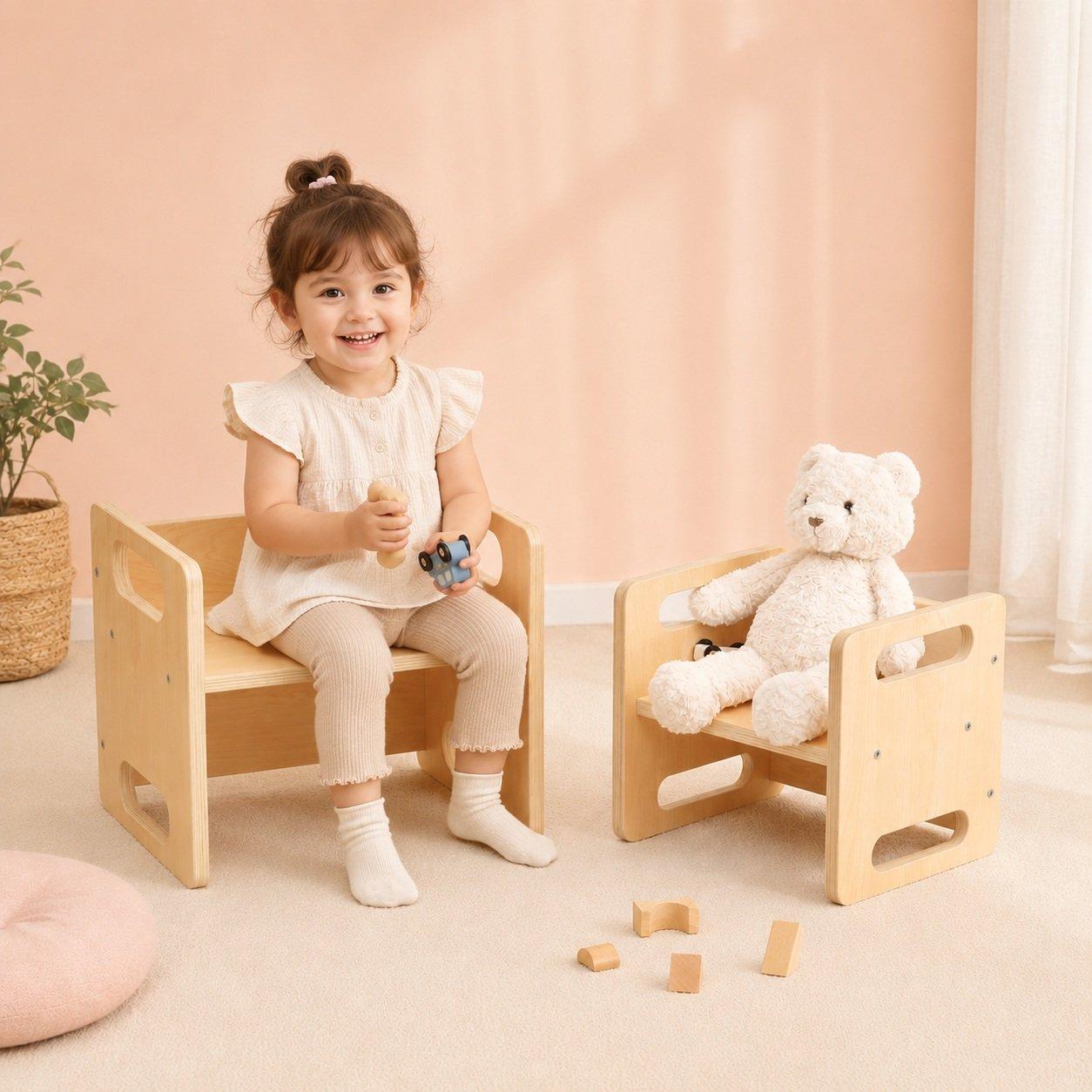 White - Tooky Toy - Table and Chair Set - 1