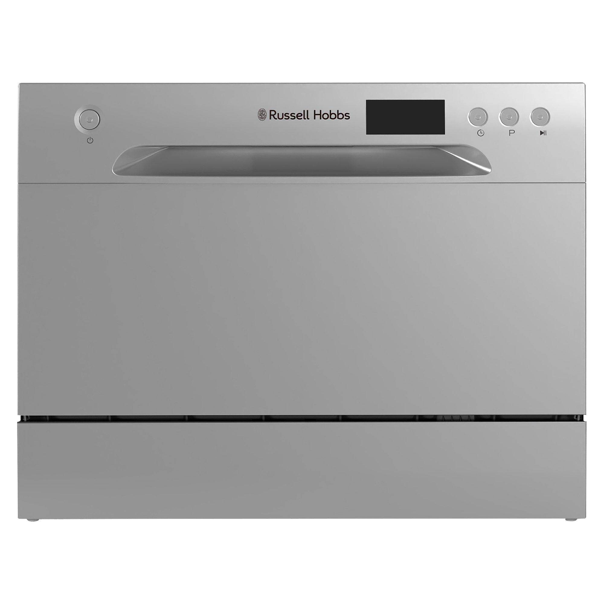 Silver - Russell Hobbs - RH6TTDW0D1S 6 Place Table Top Dishwasher in Silver - 1
