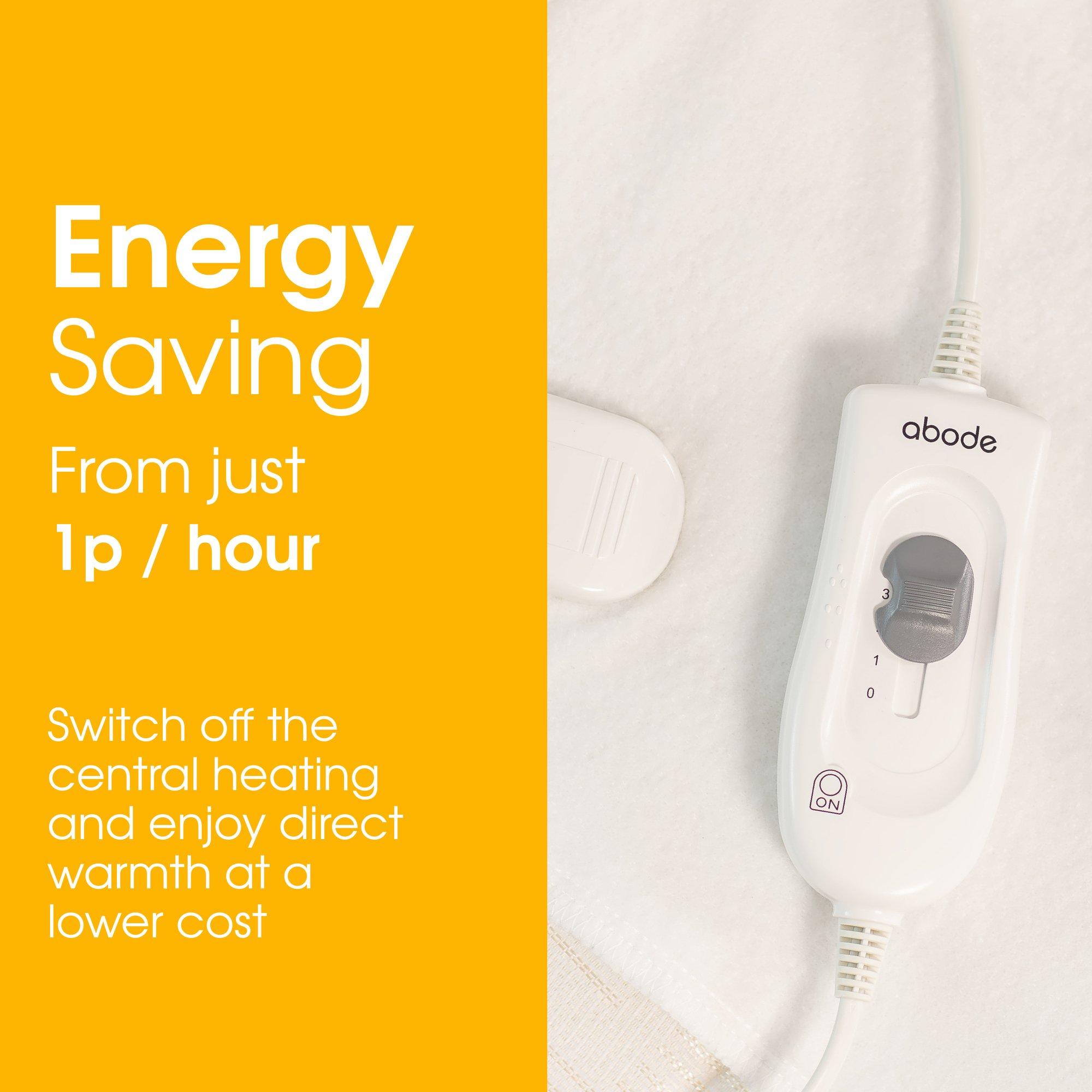 White - Abode - AESB1001 Single Electric Underblanket in White - 3