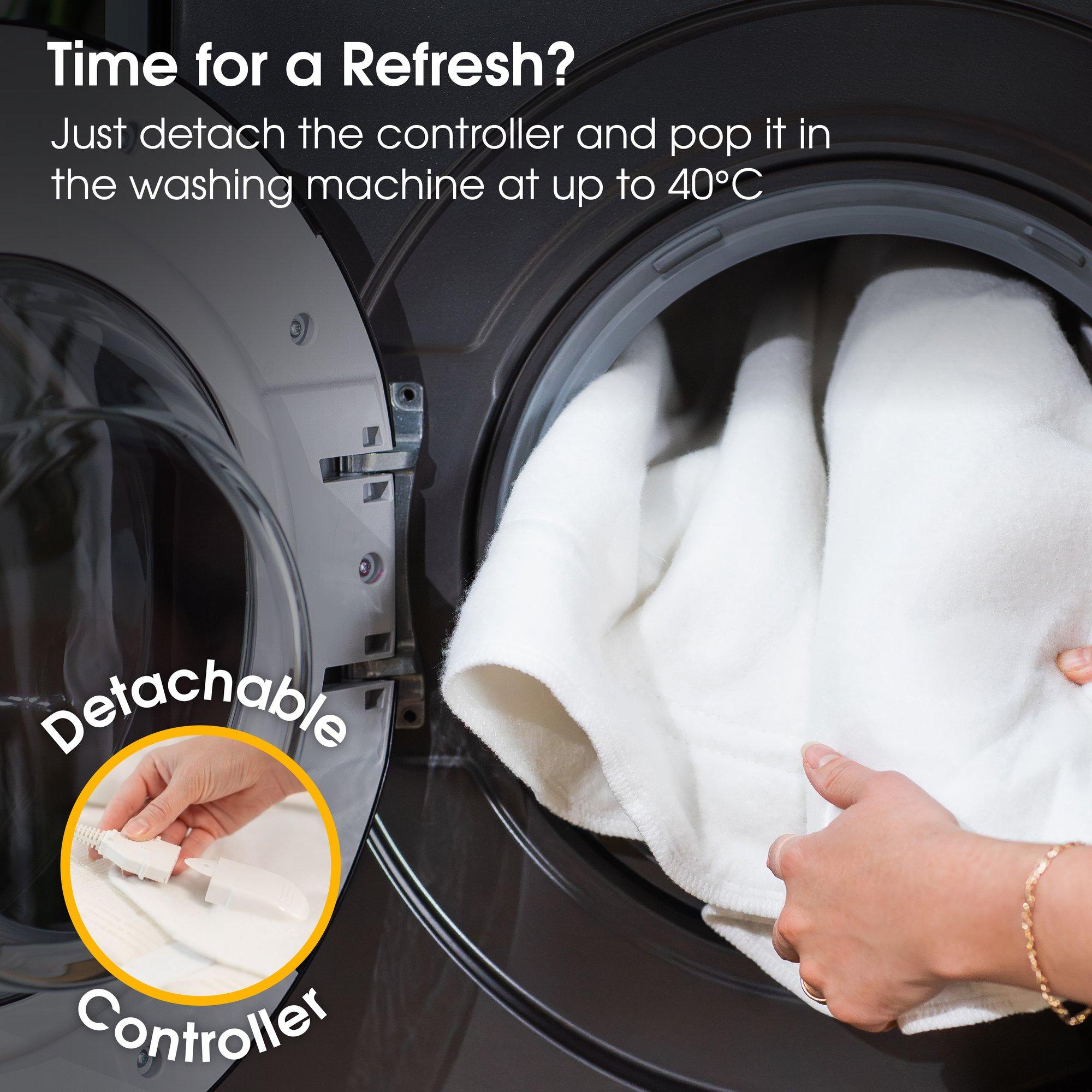 White - Abode - AESB1001 Single Electric Underblanket in White - 4