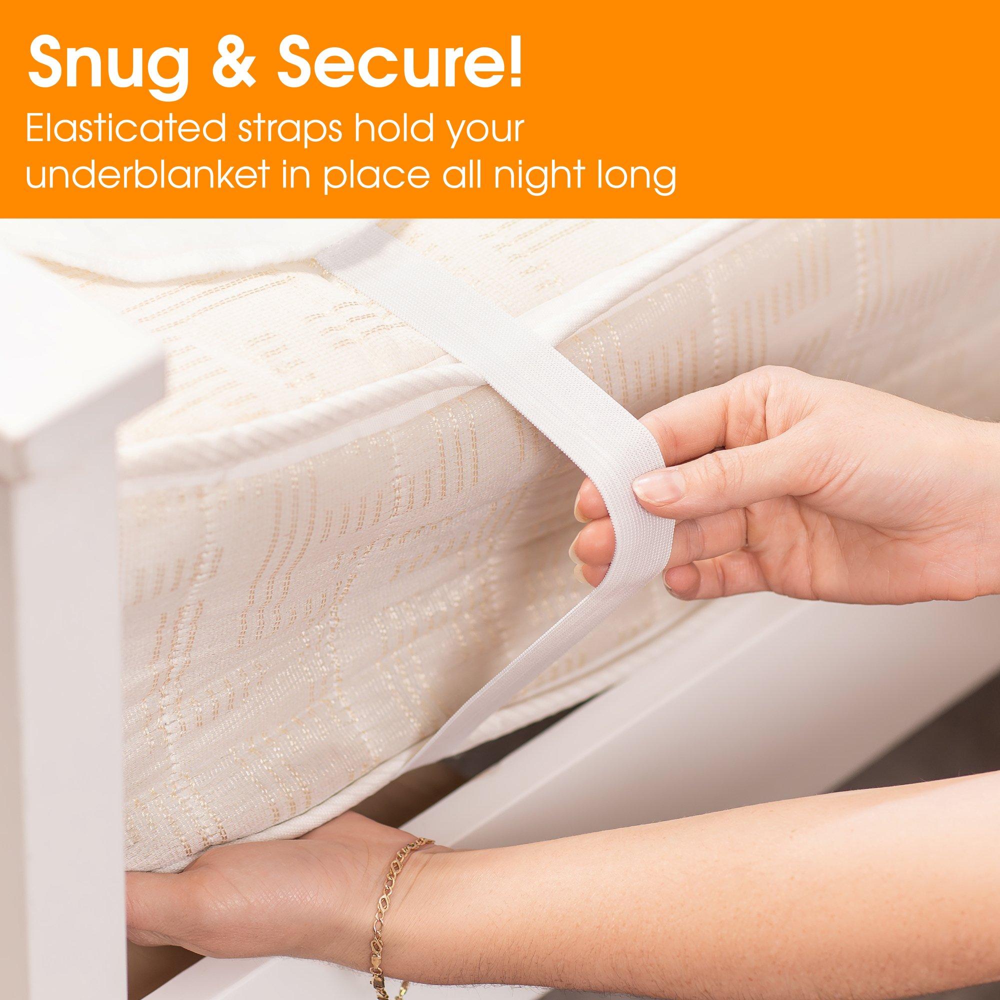 White - Abode - AESB1001 Single Electric Underblanket in White - 6