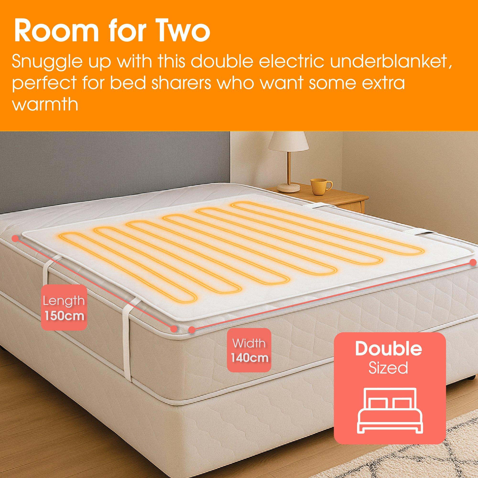 White - Abode - AESB1001 Single Electric Underblanket in White - 8