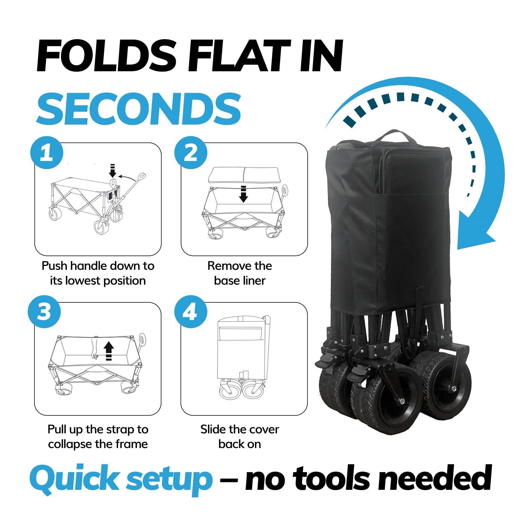 Black - House of Home - 120L - Folding trolley - 5