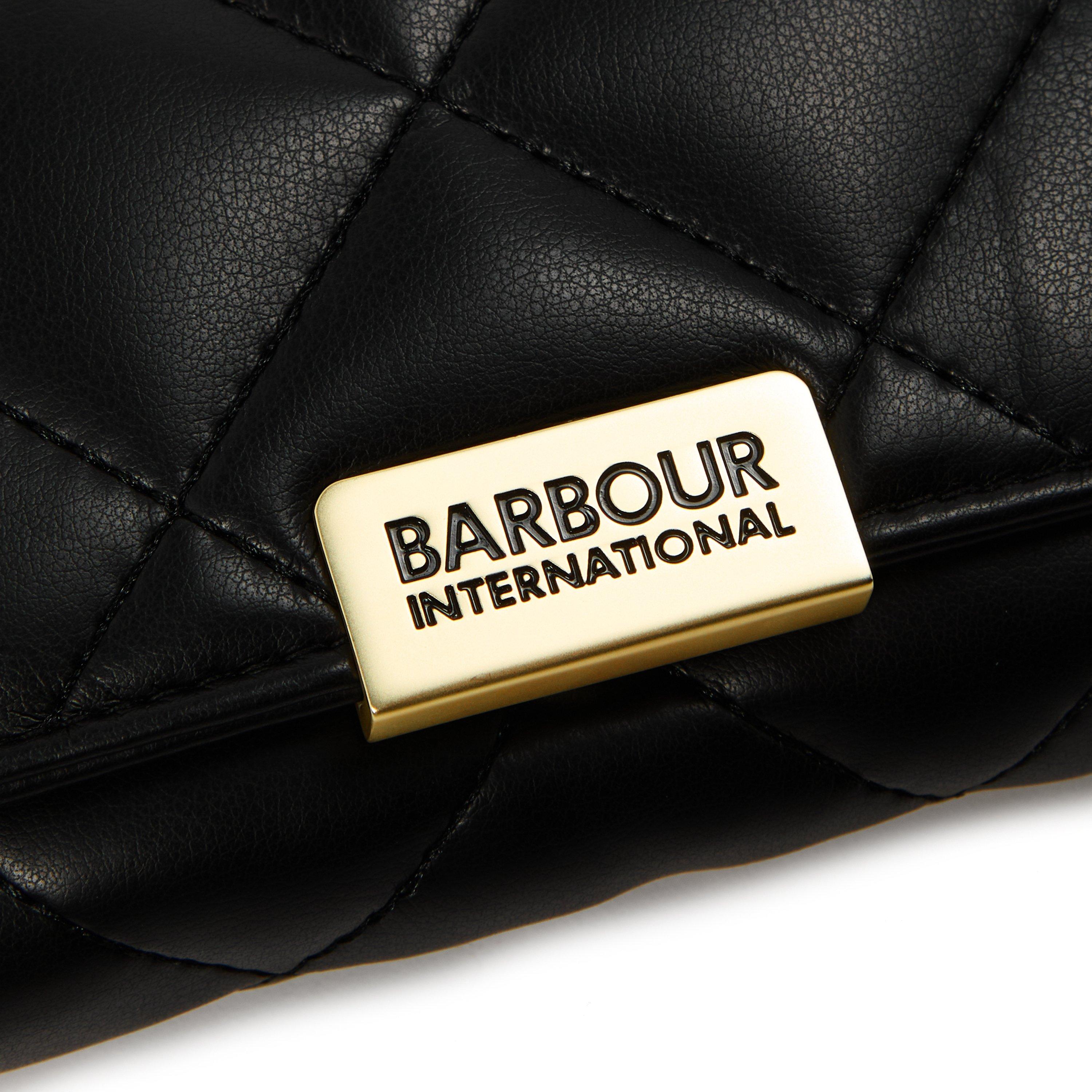 Black - Barbour International - Women's Aurora Tri-Fold Quilted Leather Zip Around Purse - 3