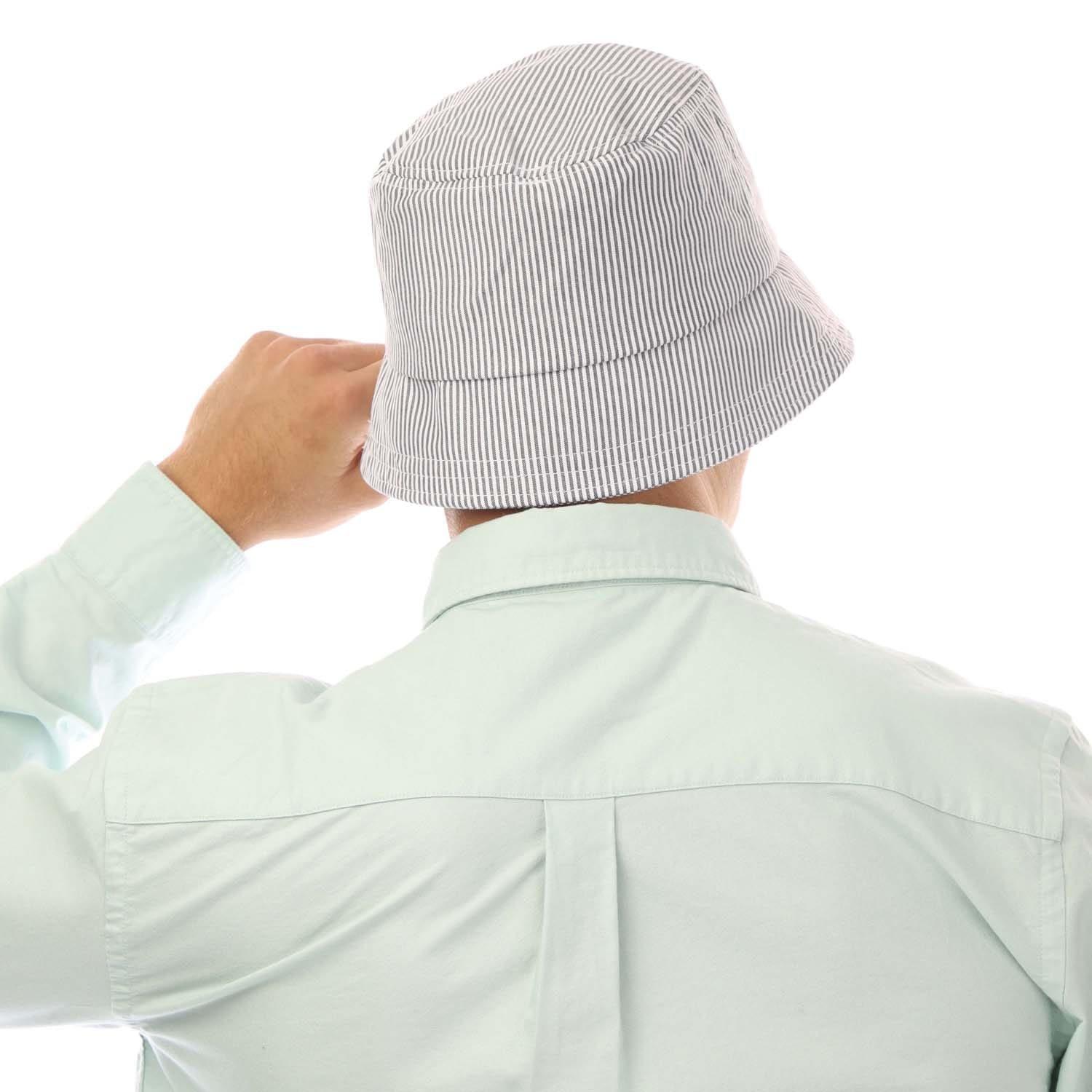 Grey White - Lyle and Scott - Stripe Bucket Hat - 2