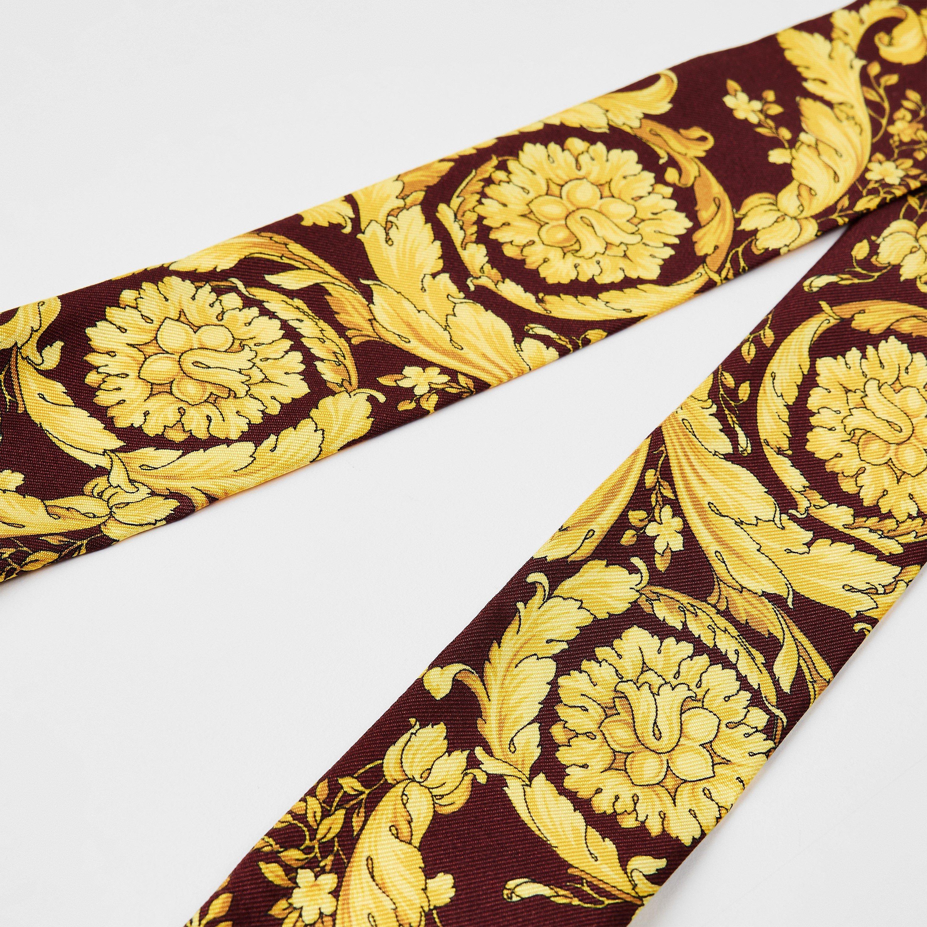 Burgundy/Gold - Versace - Versace Silk Twilly Ld61 - 2