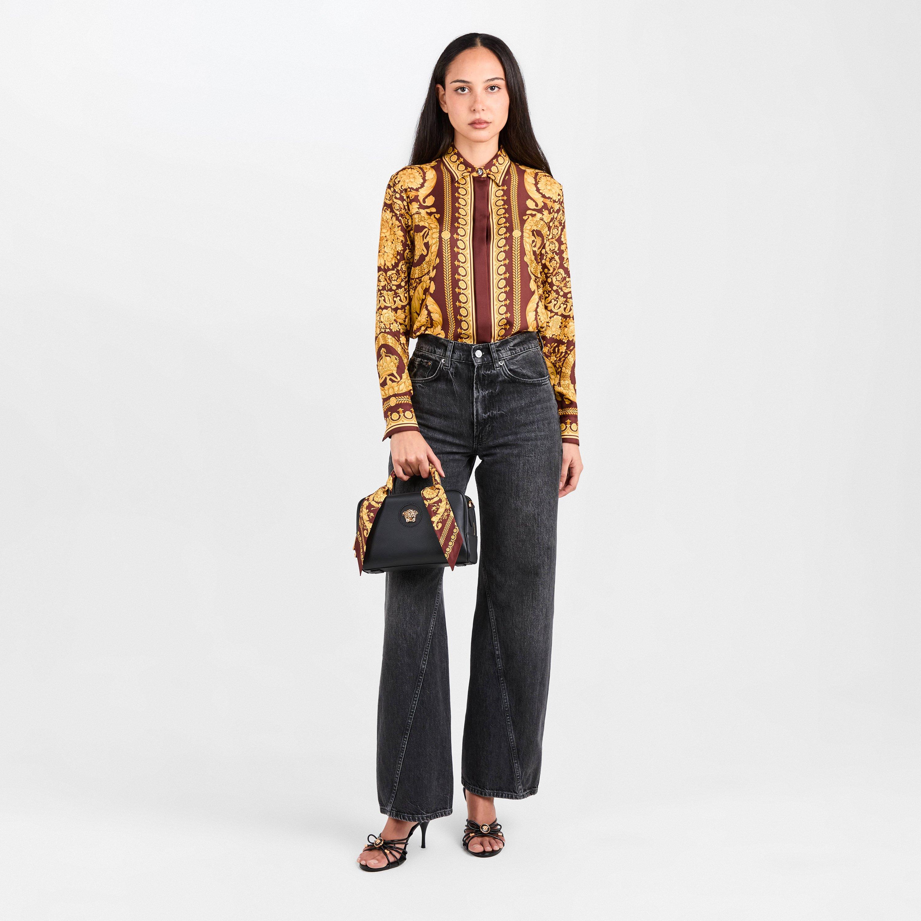 Burgundy/Gold - Versace - Versace Silk Twilly Ld61 - 4