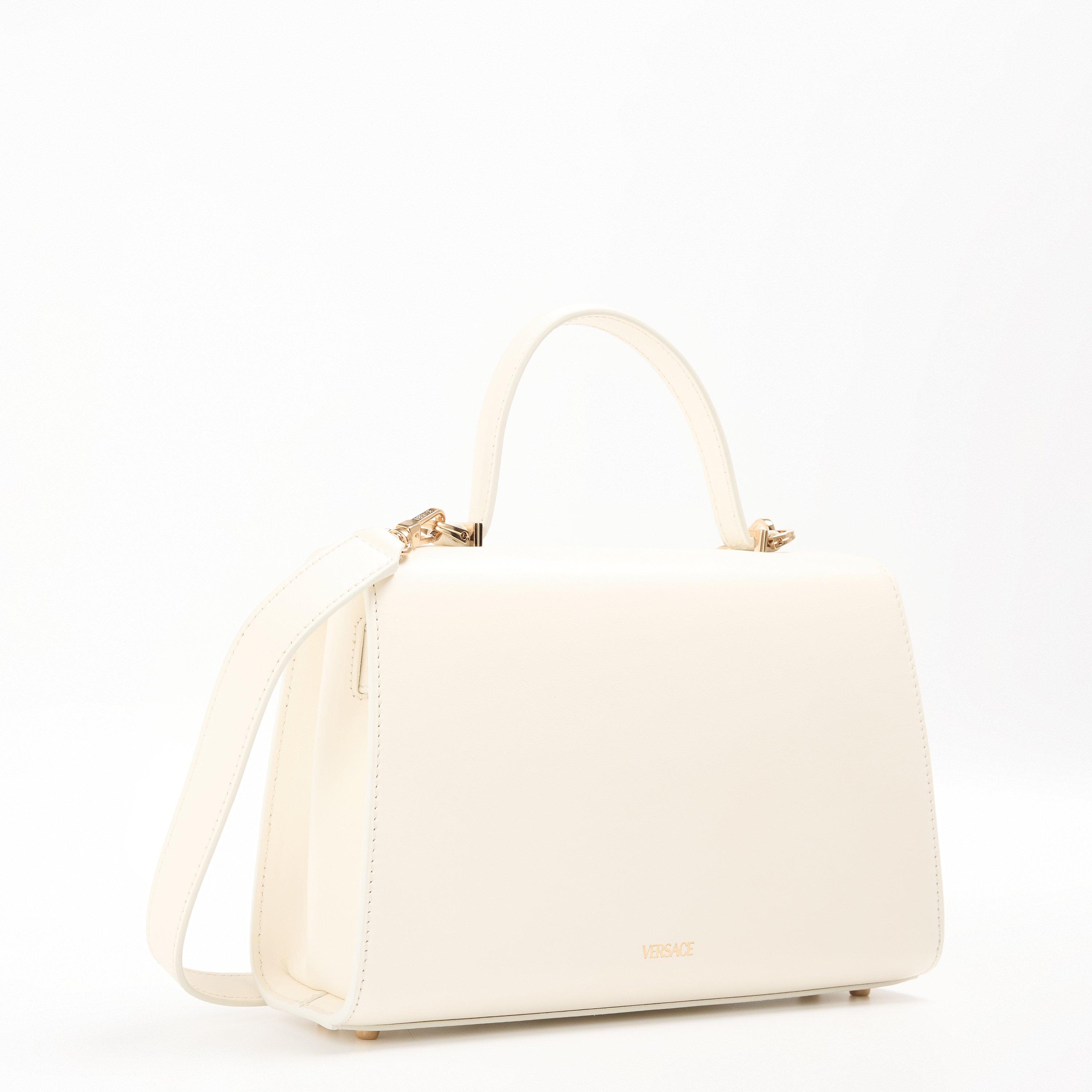 Ecru Gold - Versace - Medusa 95 Top Handle Bag - 2