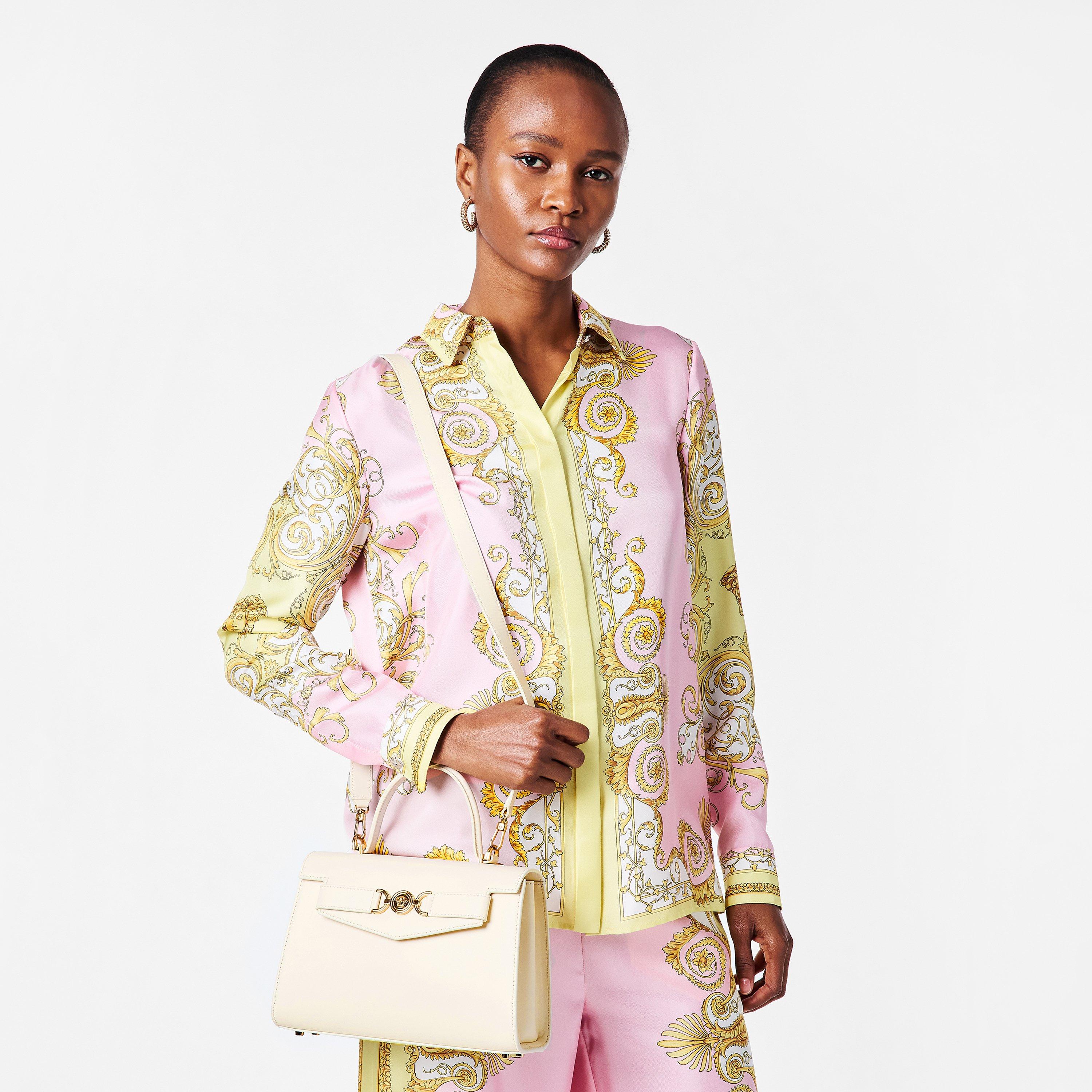 Ecru Gold - Versace - Medusa 95 Top Handle Bag - 3