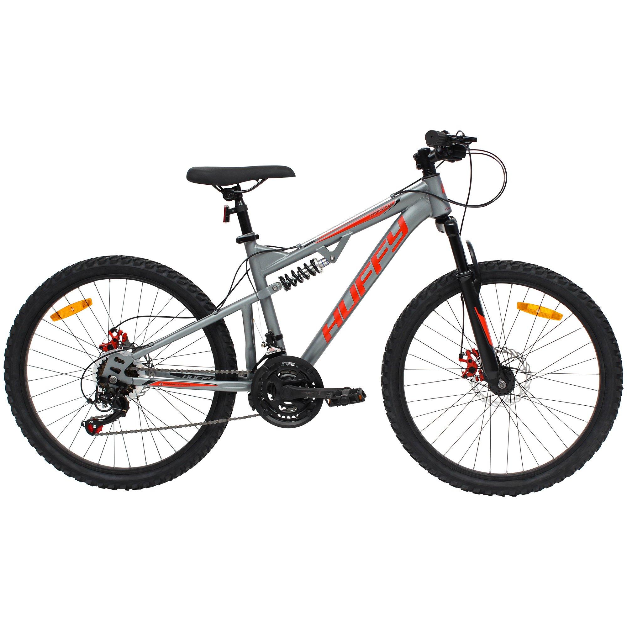Grey - Huffy - Huffy Marker Full Suspension MTB Bike 21spd  Gunme - 2