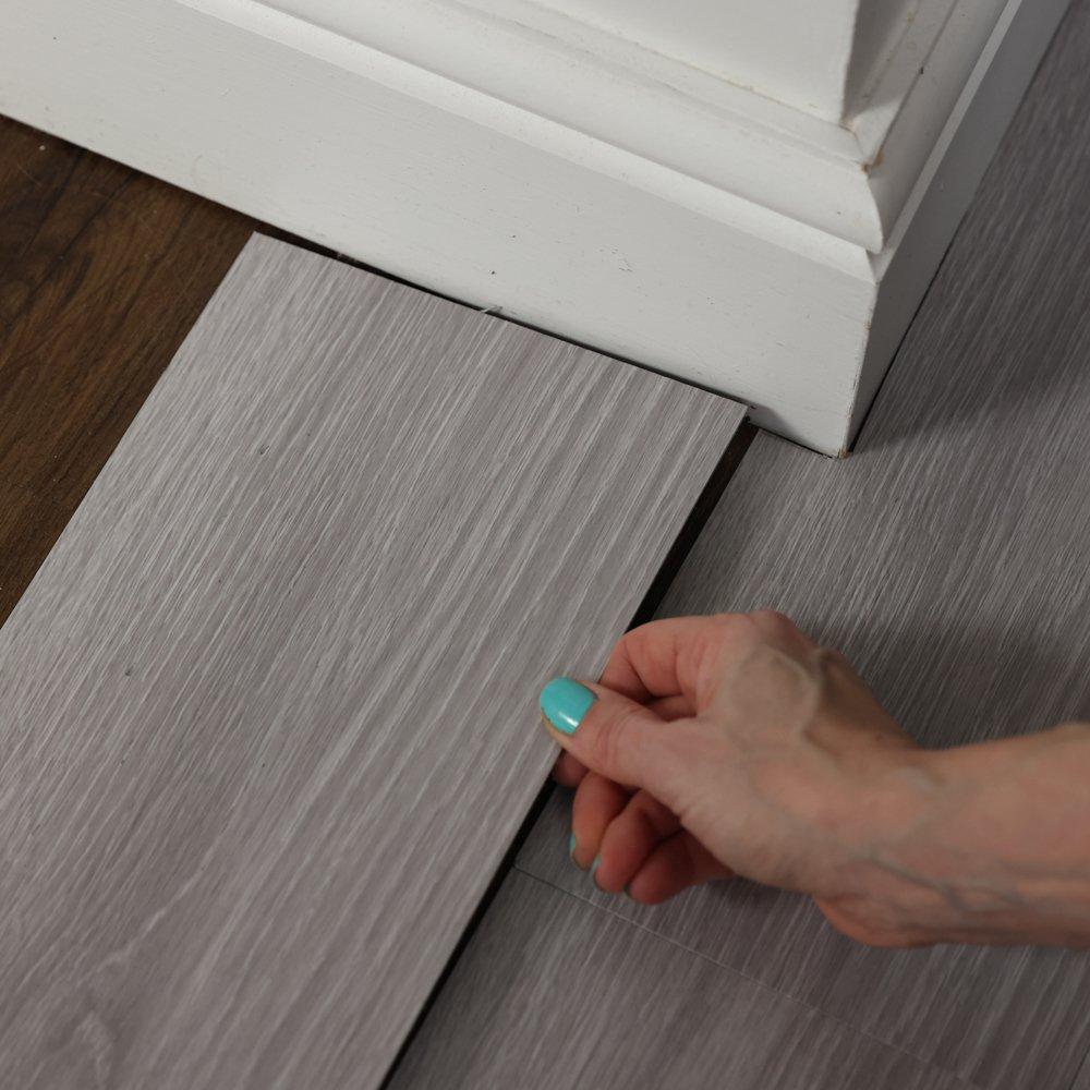 Light Grey - Floor Pops - Self Adhesive Vinyl Floor Planks Light Grey - 5