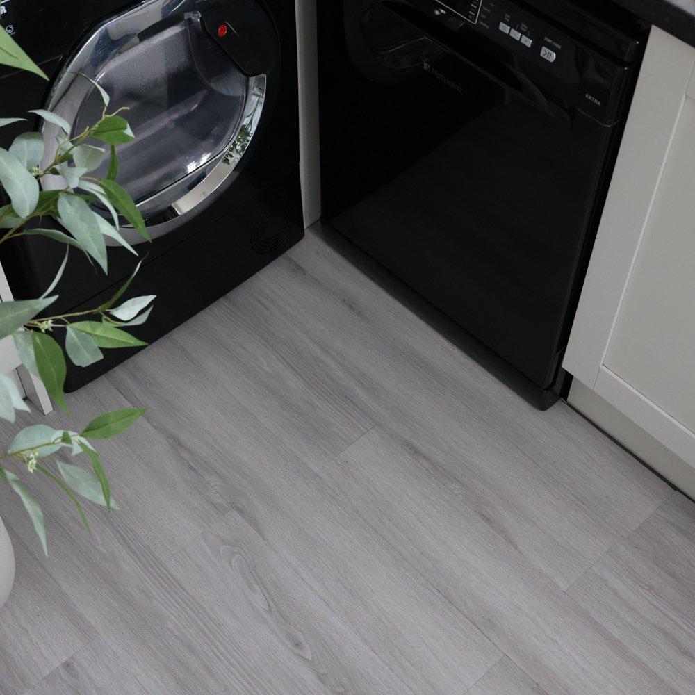 Light Grey - Floor Pops - Self Adhesive Vinyl Floor Planks Light Grey - 6