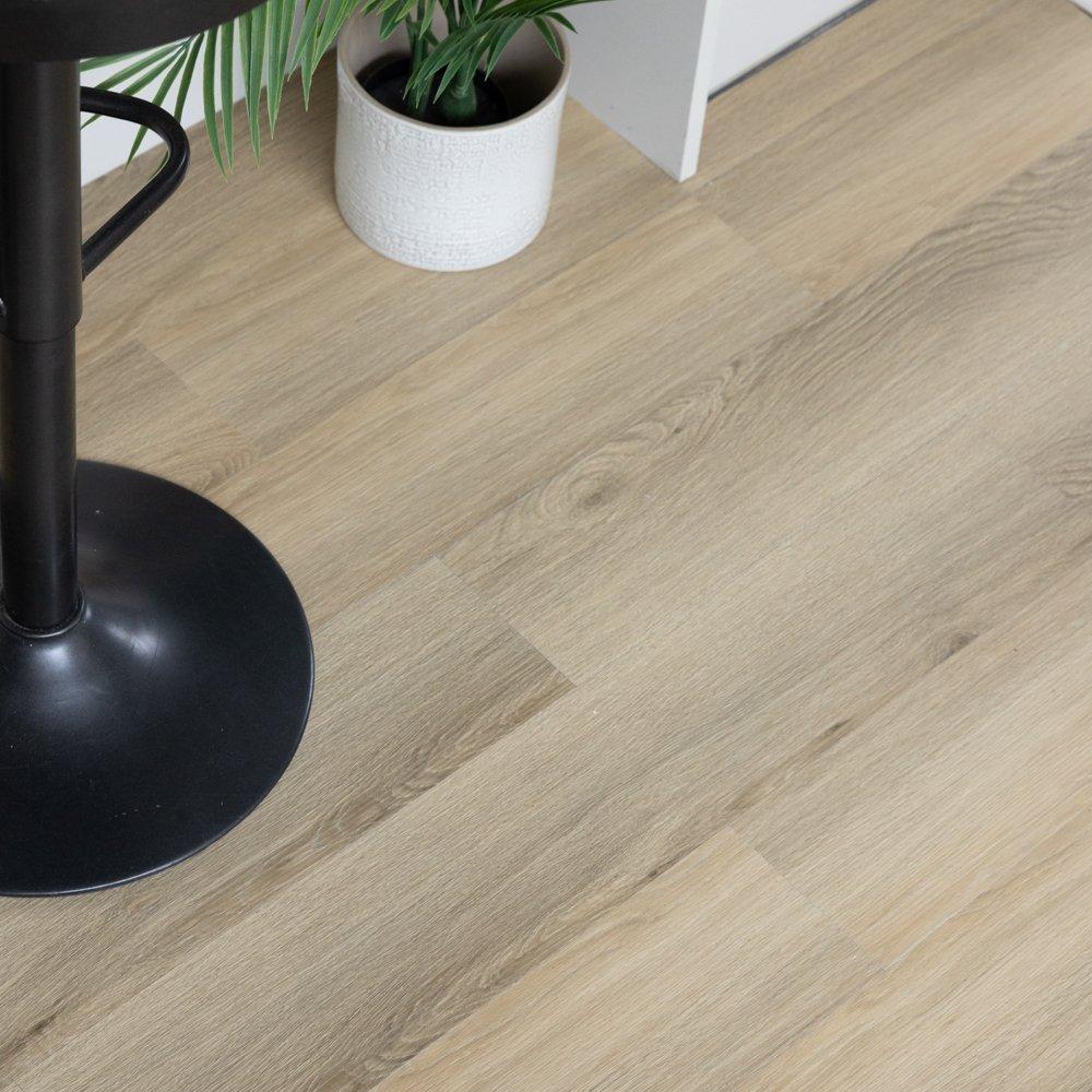 Brown - Floor Pops - Self Adhesive Vinyl Floor Planks Light Oak - 7