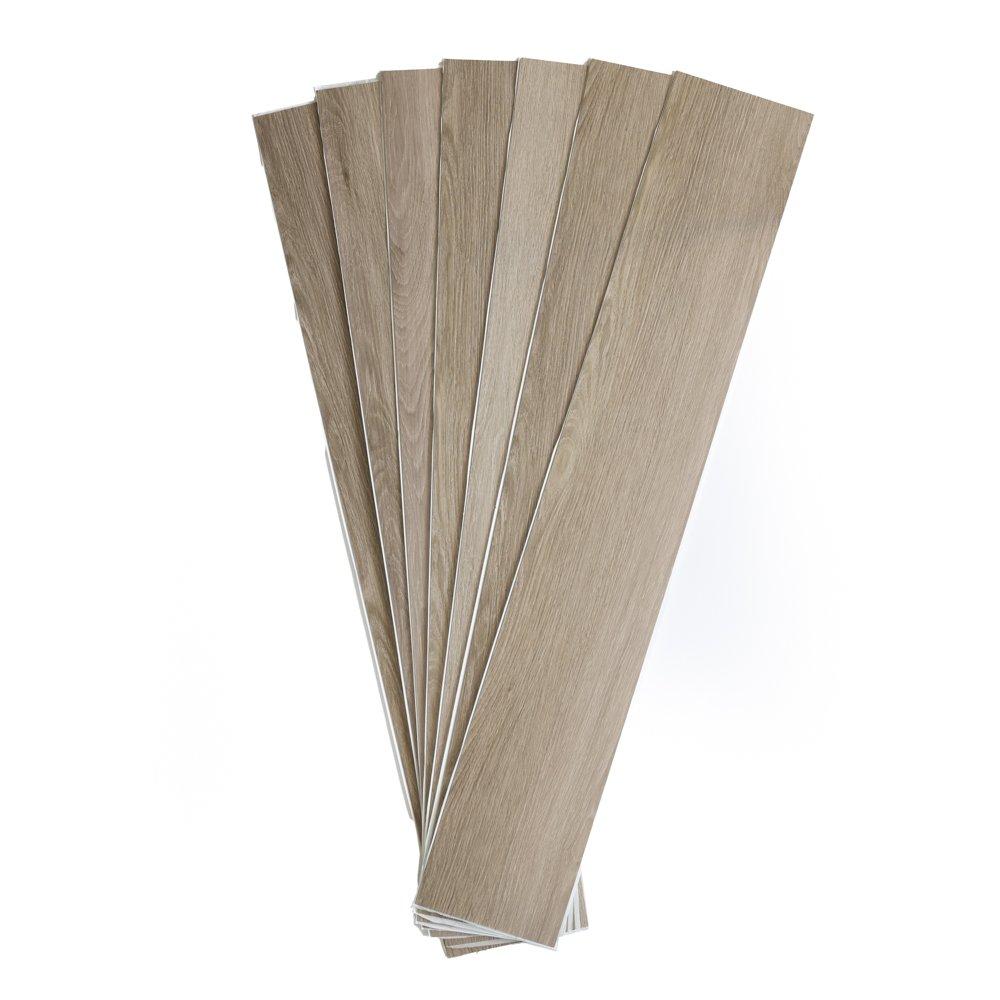 Brown - Floor Pops - Self Adhesive Vinyl Floor Planks Natural Oak - 2