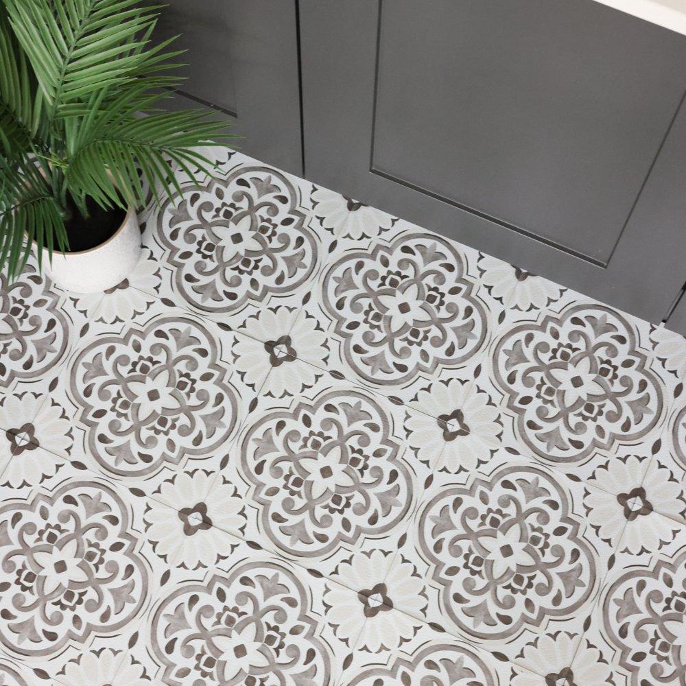 Grey - Floor Pops - Self Adhesive Vinyl Floor Tiles Massimo - 5